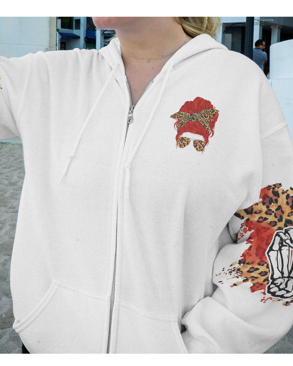 I Have Red Hair White Skull Hoodie