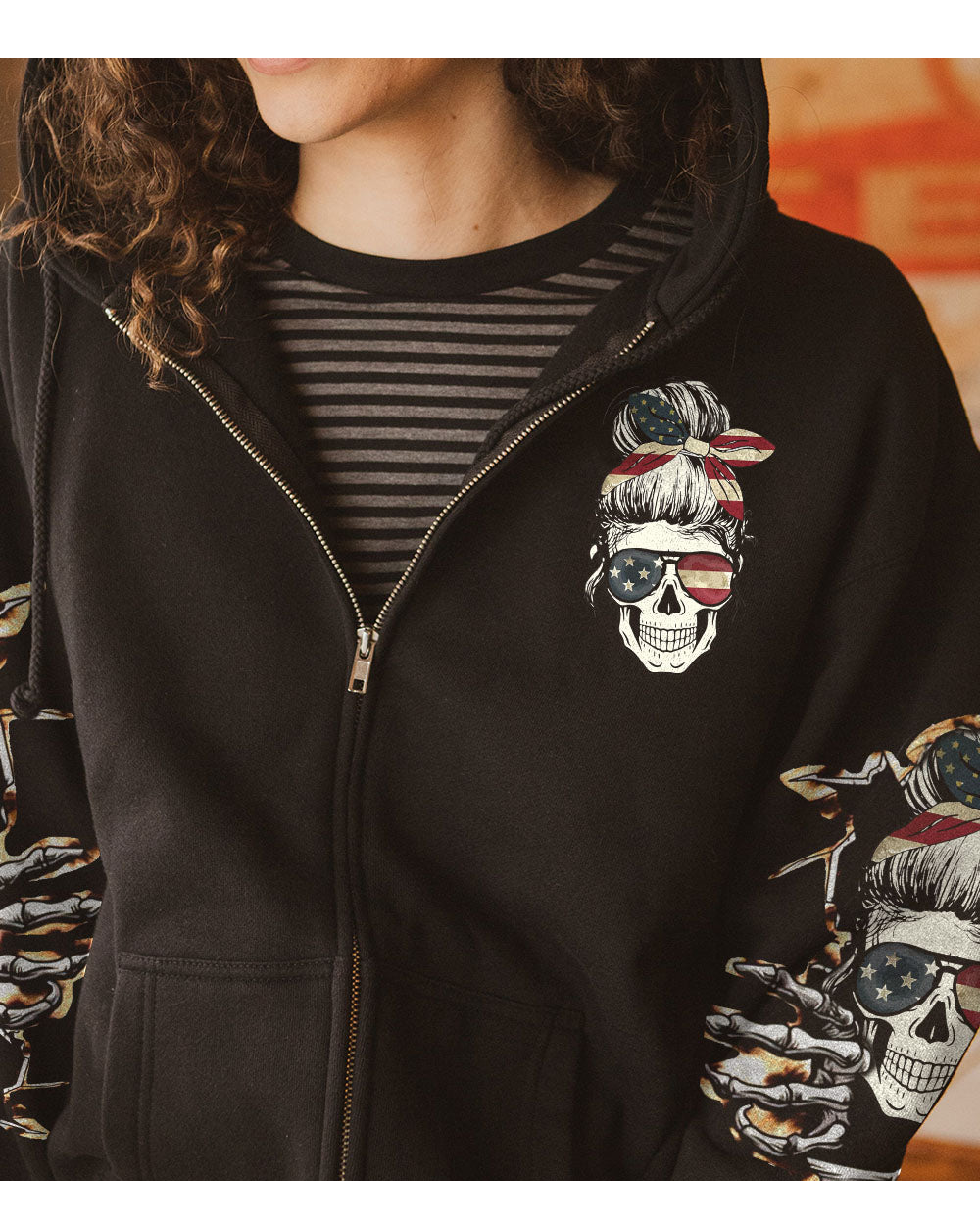 Don't Try To Figure Me Out Skull Black Hoodie