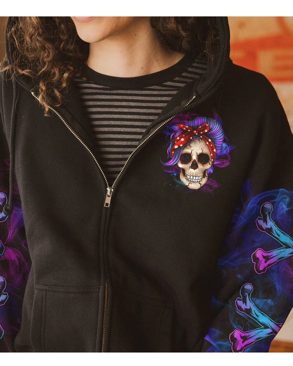 I'm A B Don't Try Me Skull Purple Hoodie