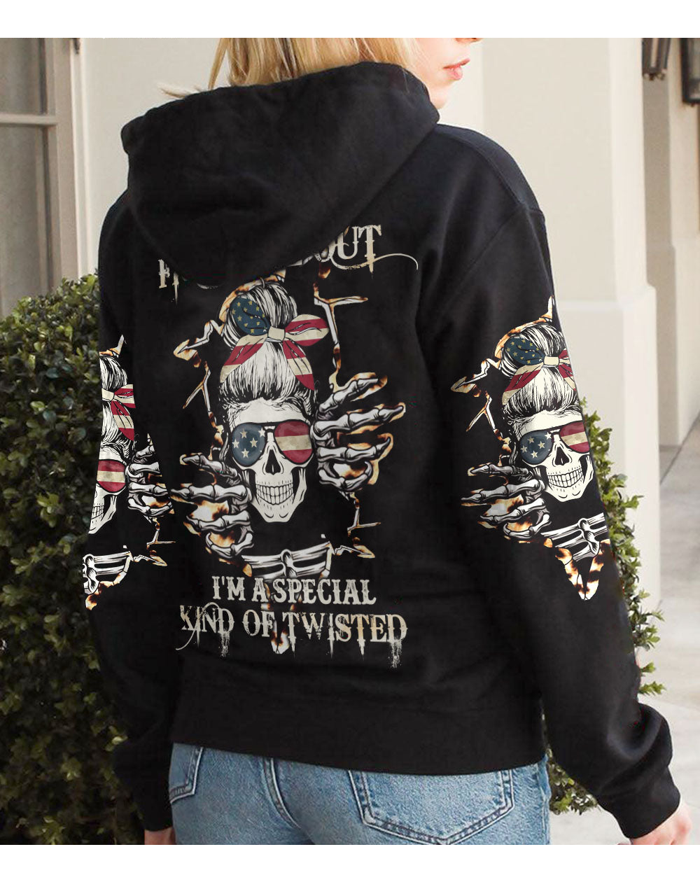 Don't Try To Figure Me Out Skull Black Hoodie