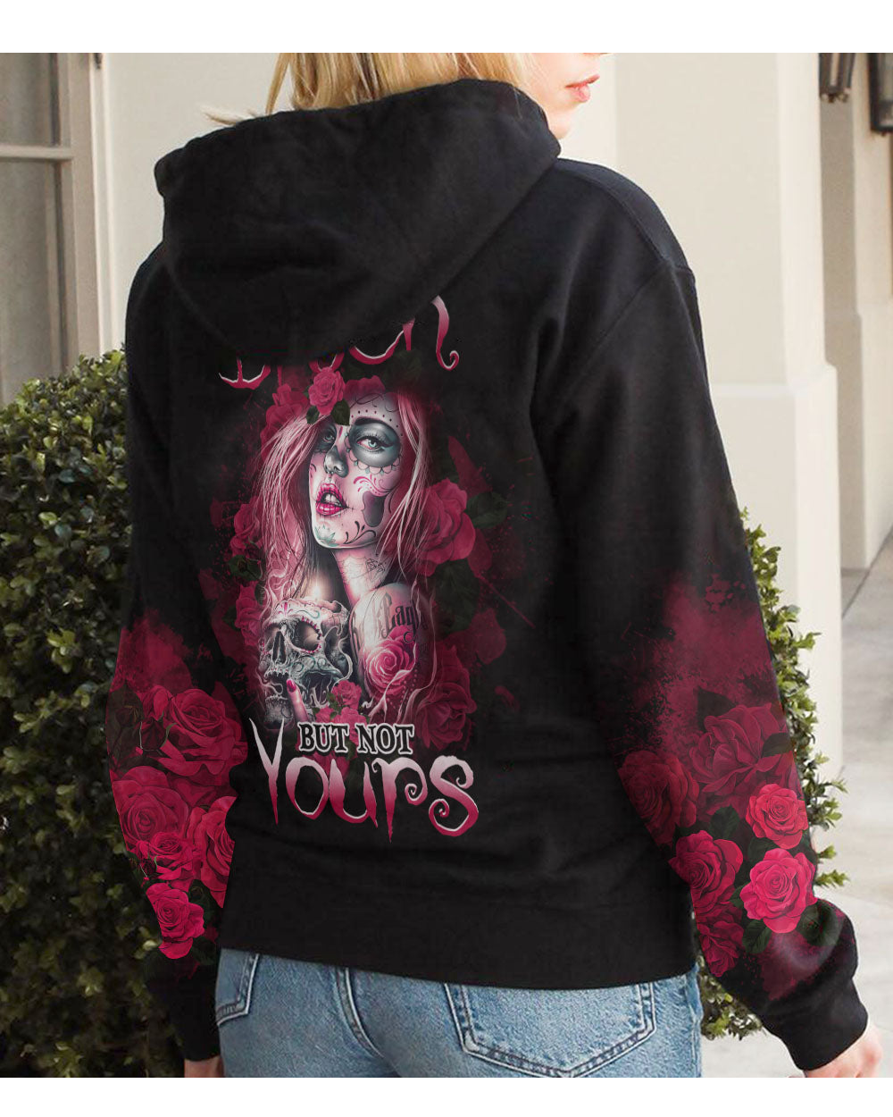 Yes I'm A B But Not Yours All Over Print Skull Hoodie