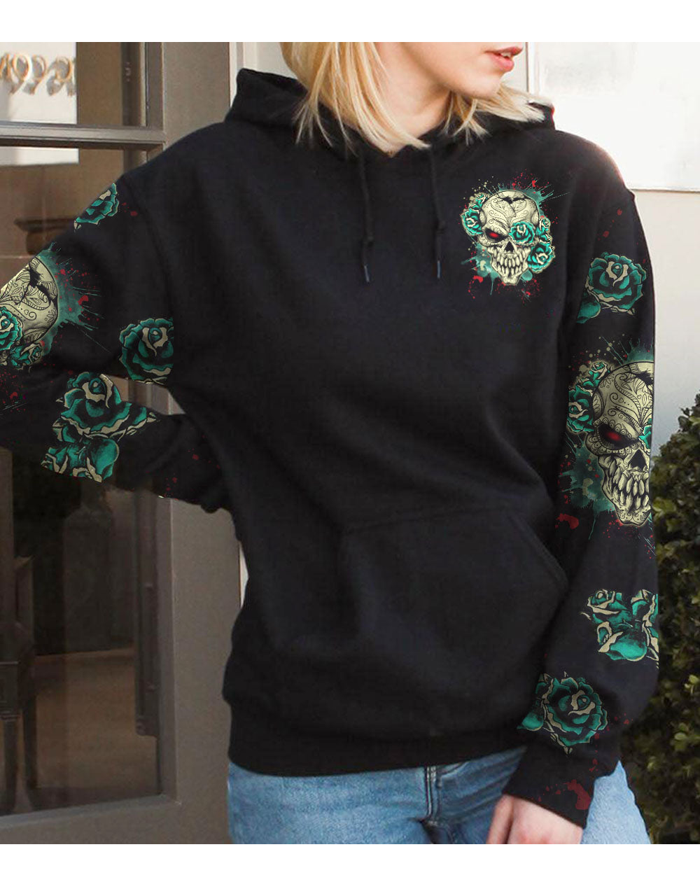 Yes I'm A B But Not Yours Skull Roses Tattoo Hoodie