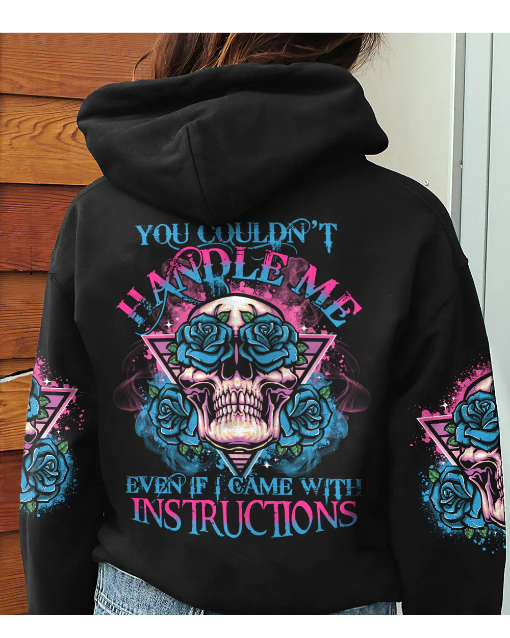 You Couldn't Handle Me Triangle Skull Hoodie