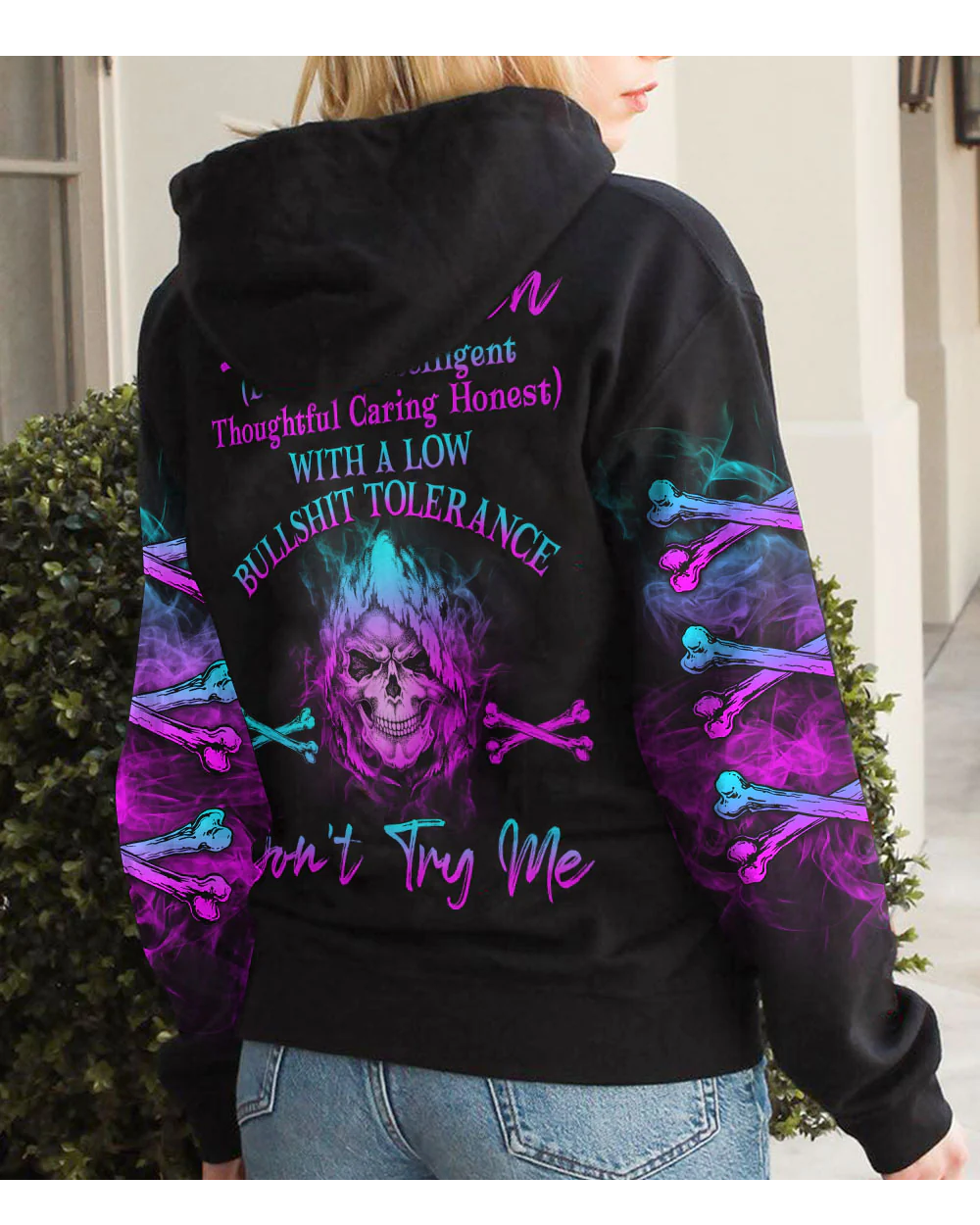 I'm A B Don't Try Me Skull Crossbone Hoodie