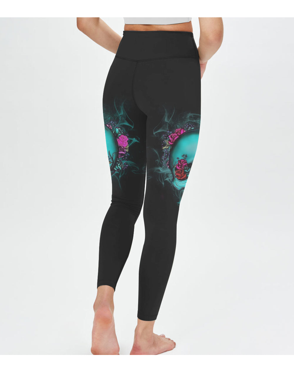 Yes I'm A B But Not Yours Skull Black Leggings