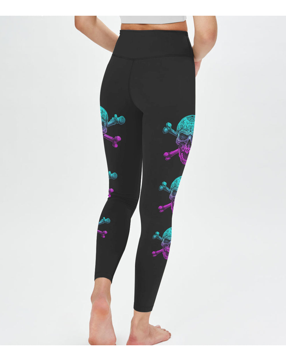 Yes I'm A B But Not Yours Skull Crossbone Black Leggings