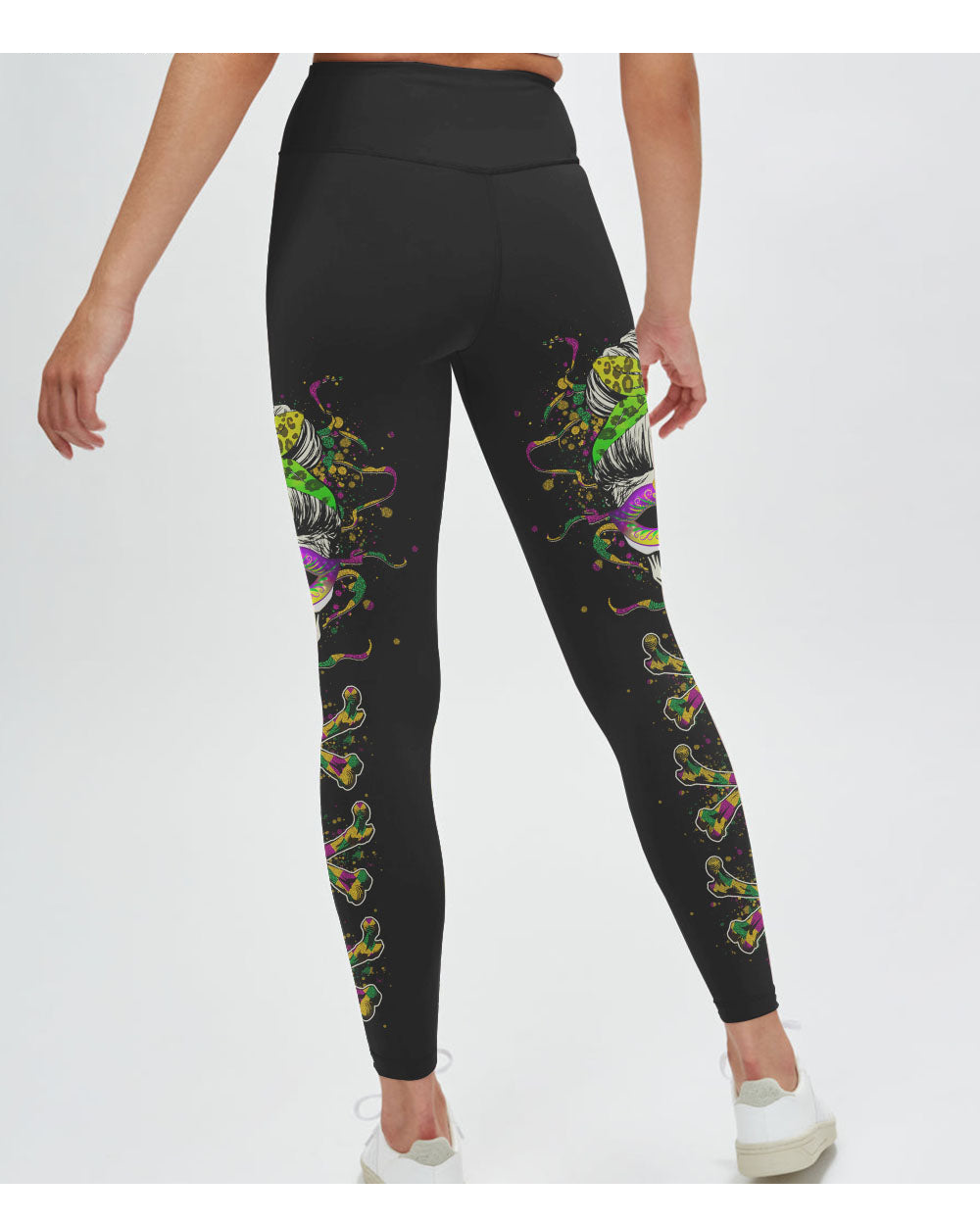 Yes I'm A B But Not Yours Skull Mardi Gras Leggings