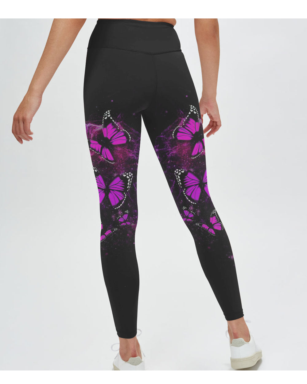 Don't Underestimate Me Skull Flower Black Leggings