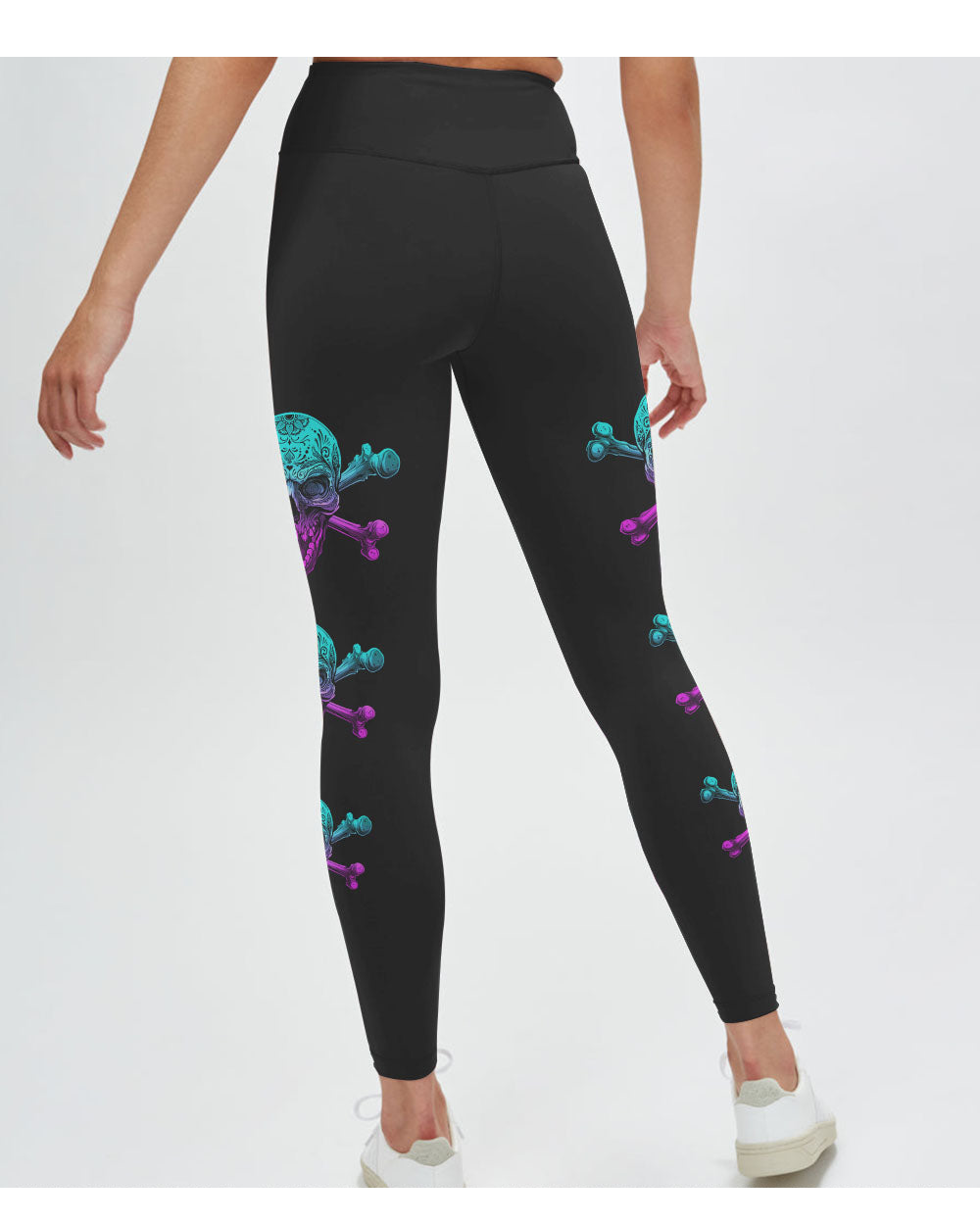 Yes I'm A B But Not Yours Skull Crossbone Black Leggings