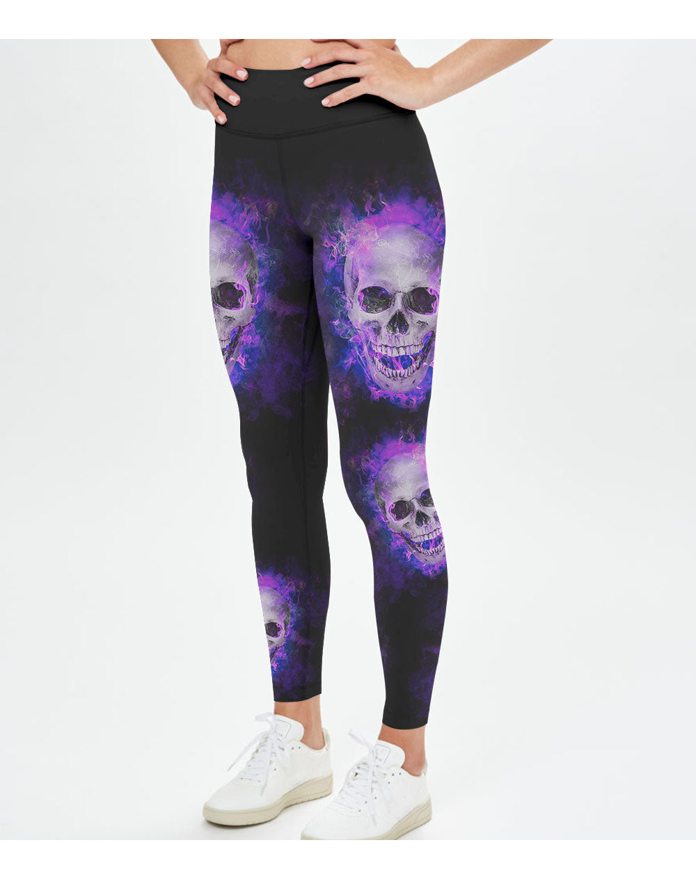 Don't Try To Figure Me Out Skull Leggings