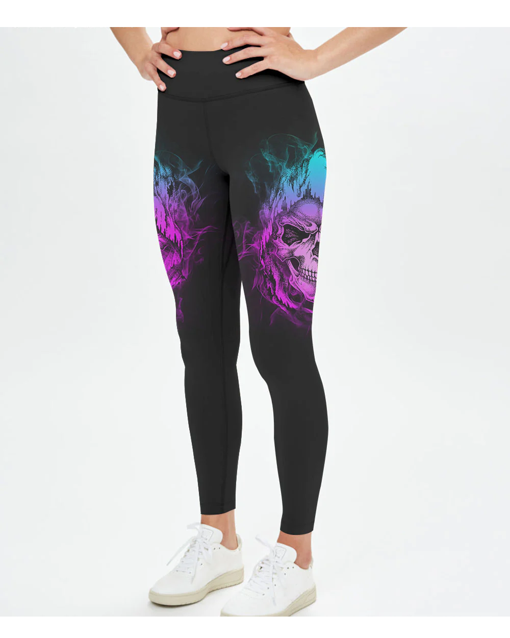 I'm A B Don't Try Me Skull Crossbone Leggings