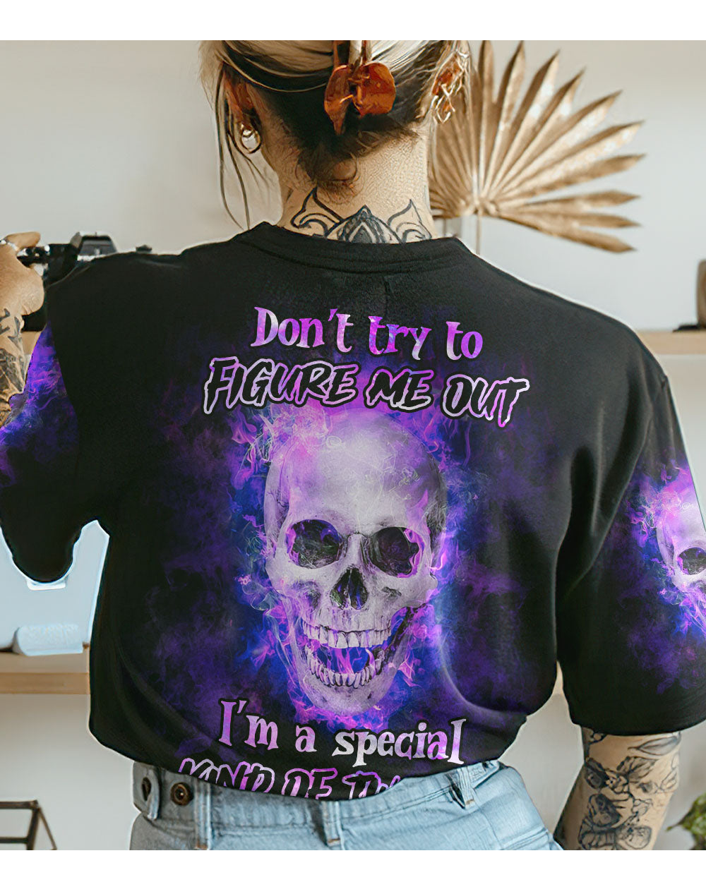 Don't Try To Figure Me Out Skull T Shirt