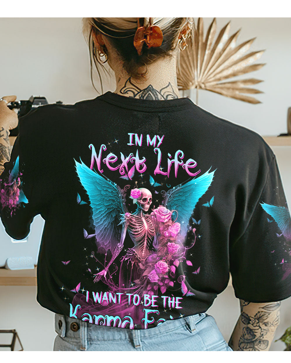 In My Next Life I Want To Be The Karma Fairy Swing Skull T Shirt