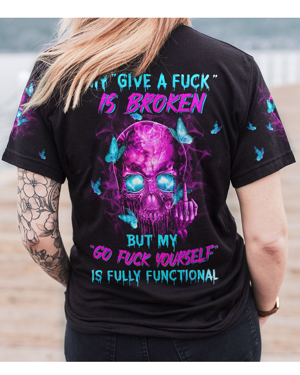 My Give A F Is Broken Skull 3D T Shirt