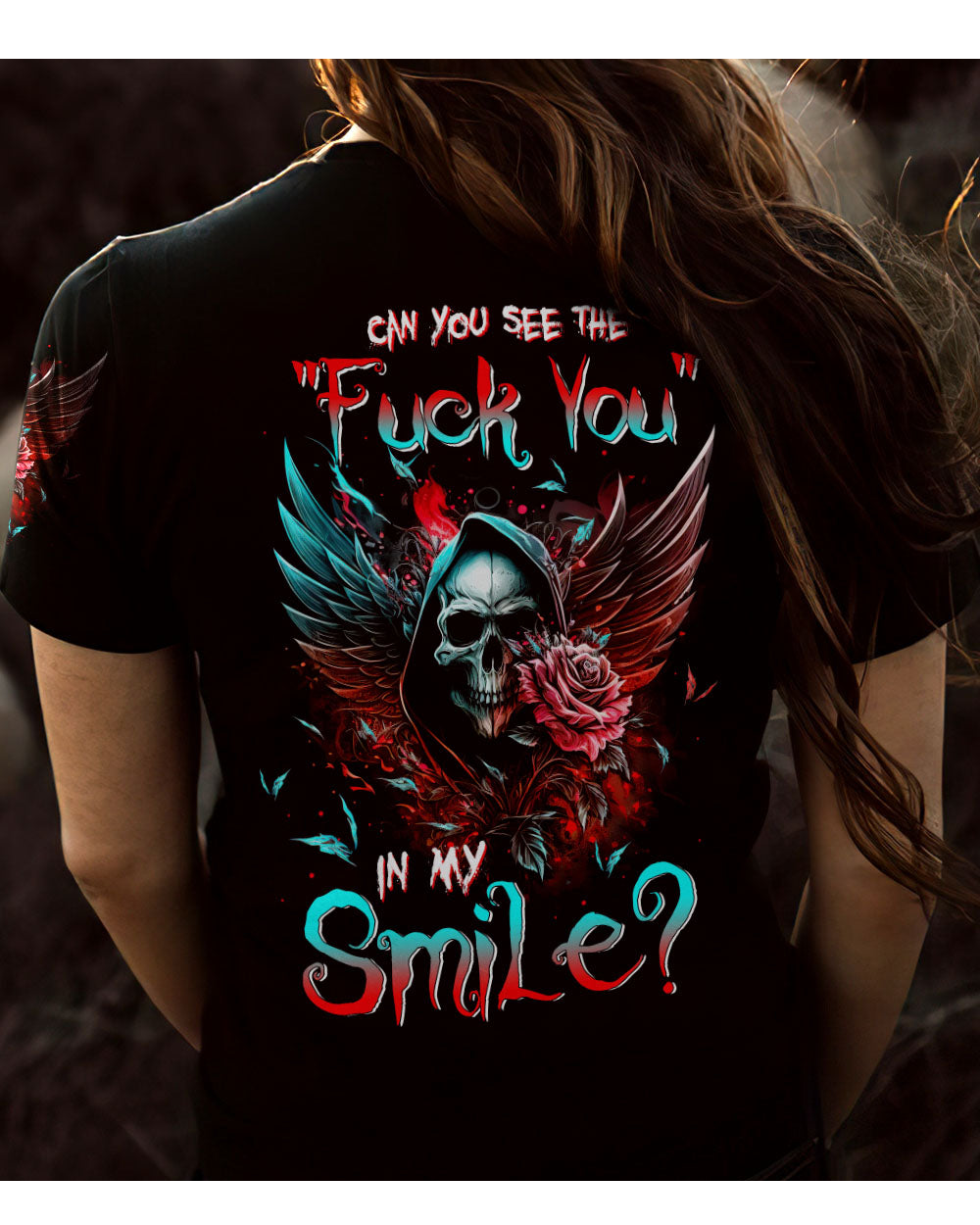 Can You See The F In My Smile Skull T Shirt