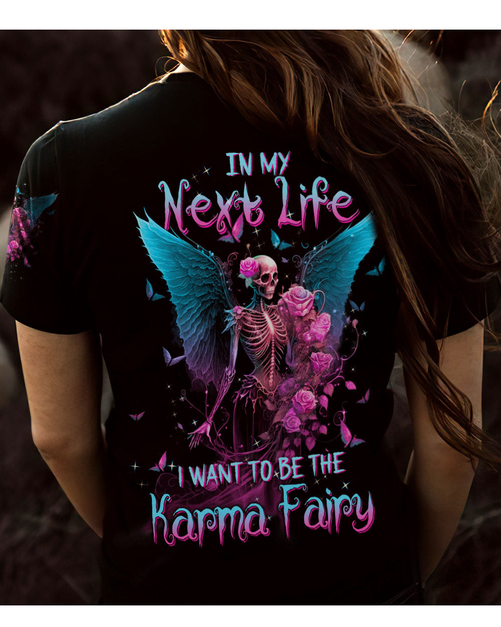 In My Next Life I Want To Be The Karma Fairy Swing Skull T Shirt