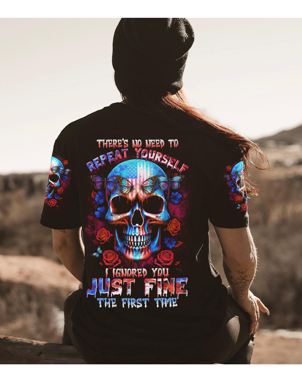 There Is No Need To Repeat Yourself Skull T Shirt