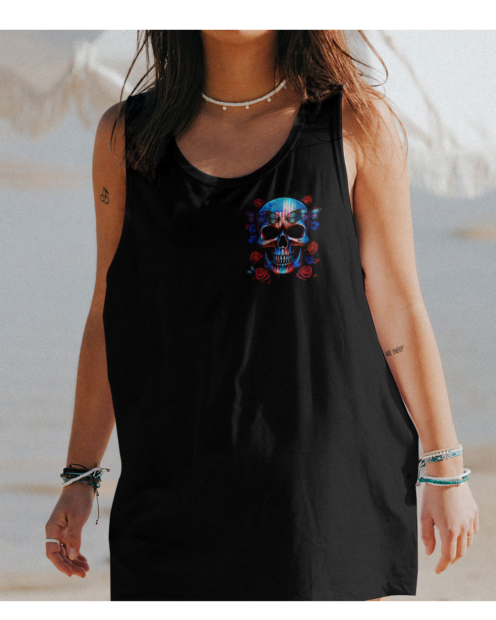 There Is No Need To Repeat Yourself Skull Tank Top