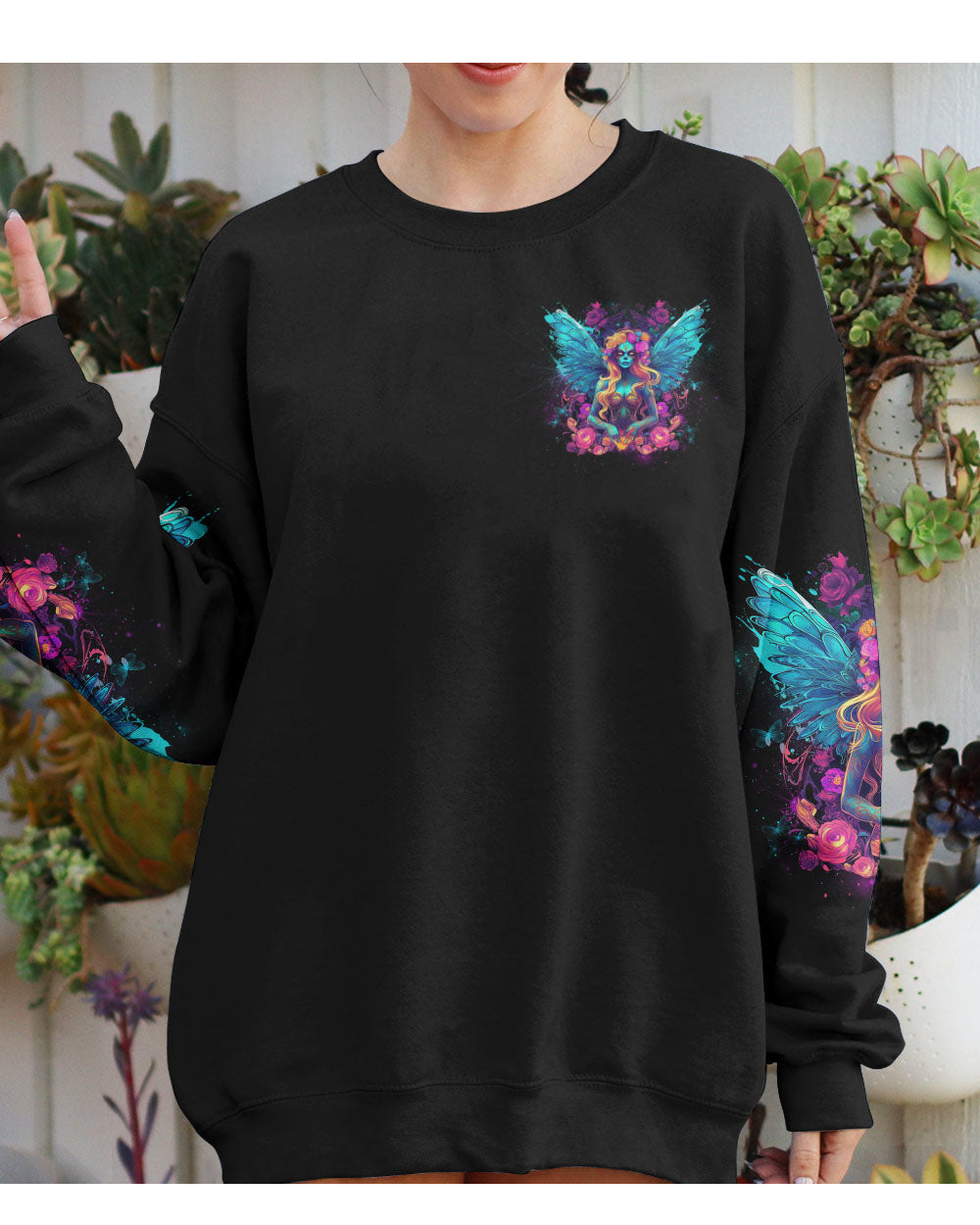 In The Next Life Skull Karma Fairy Black Sweatshirt