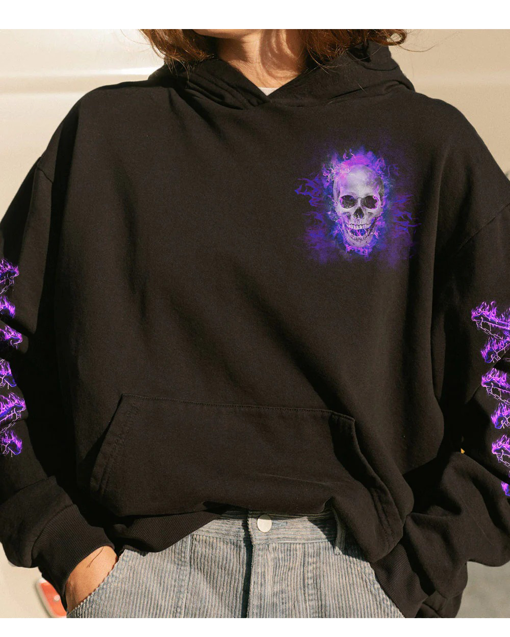 I'm A B Don't Try Me Skull Purple 3D Hoodie