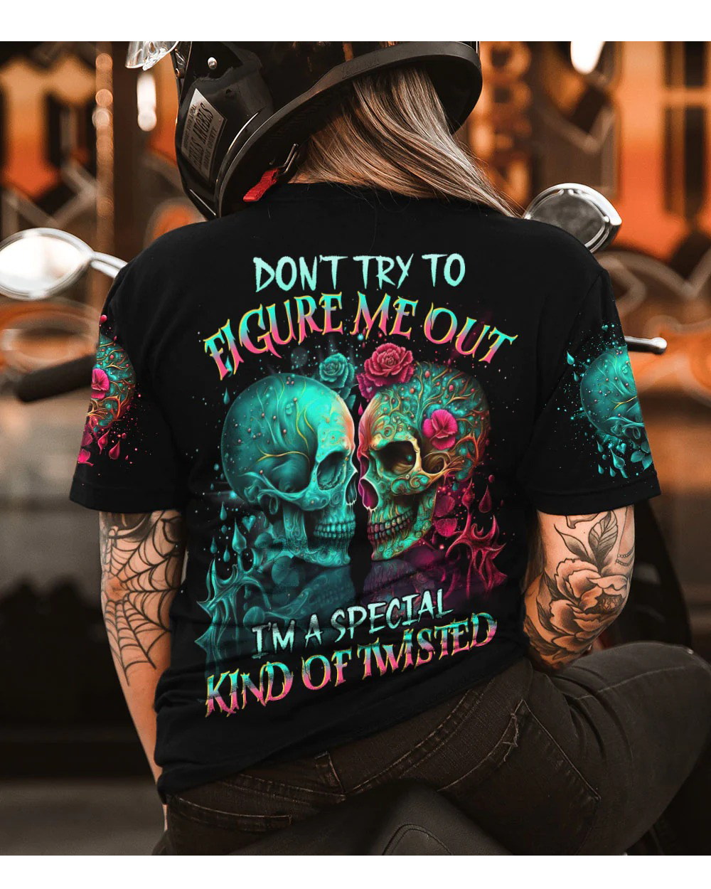 Don't Try To Figure Me Out Couple Skull T Shirt