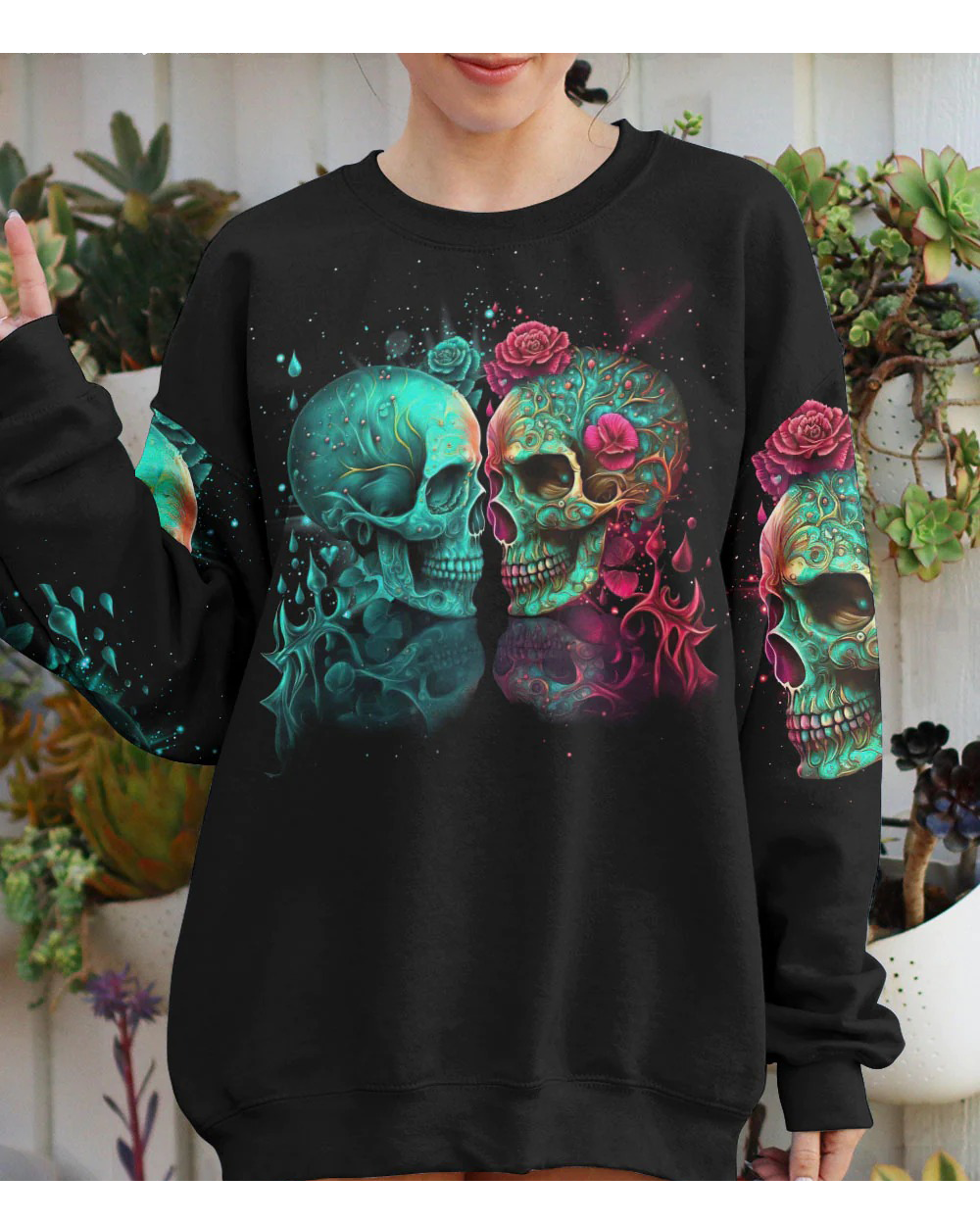 Don't Try To Figure Me Out Couple Skull Sweatshirt