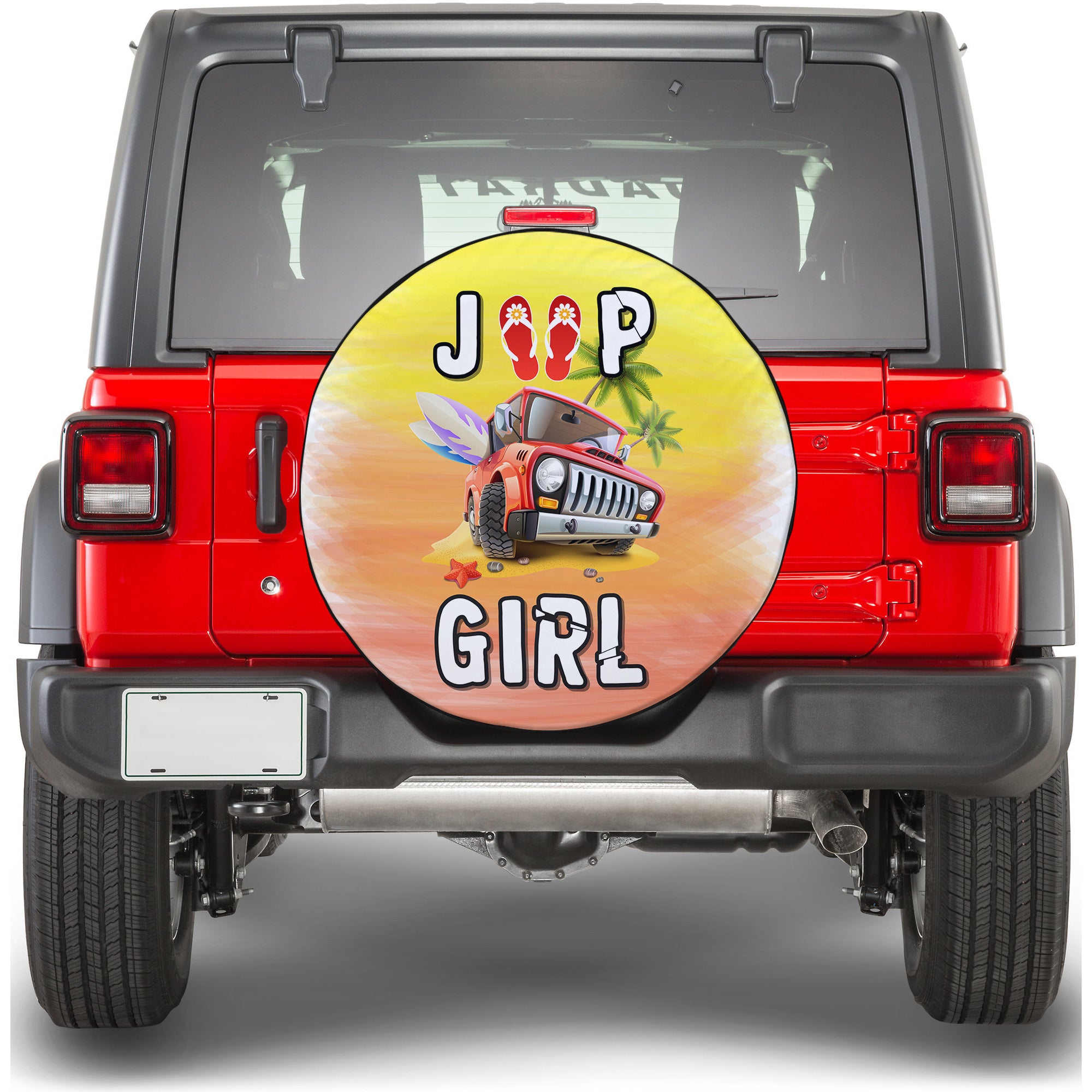 Jeep Girl Spare Tire Cover Surfing With The Sea TS06