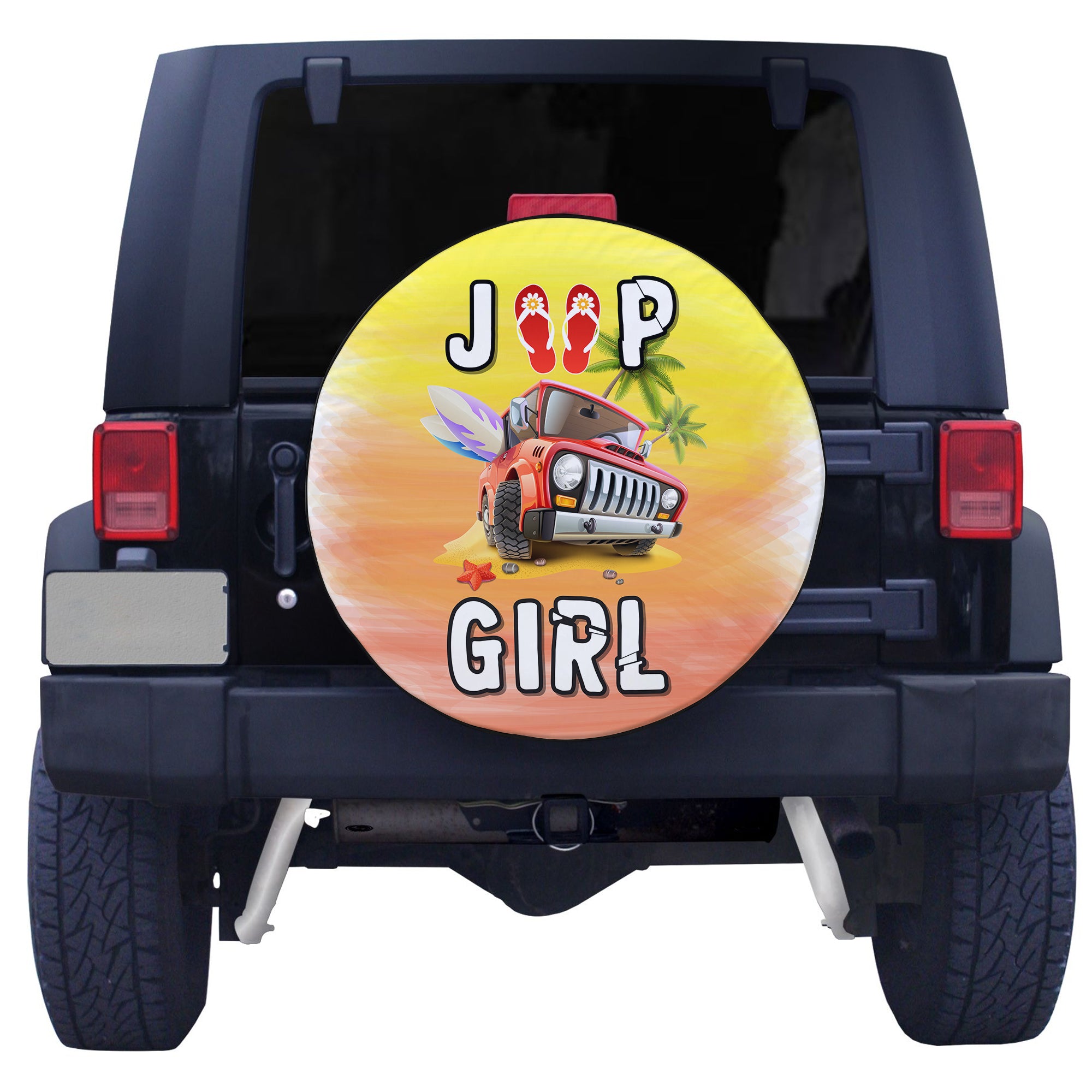 Jeep Girl Spare Tire Cover Surfing With The Sea TS06