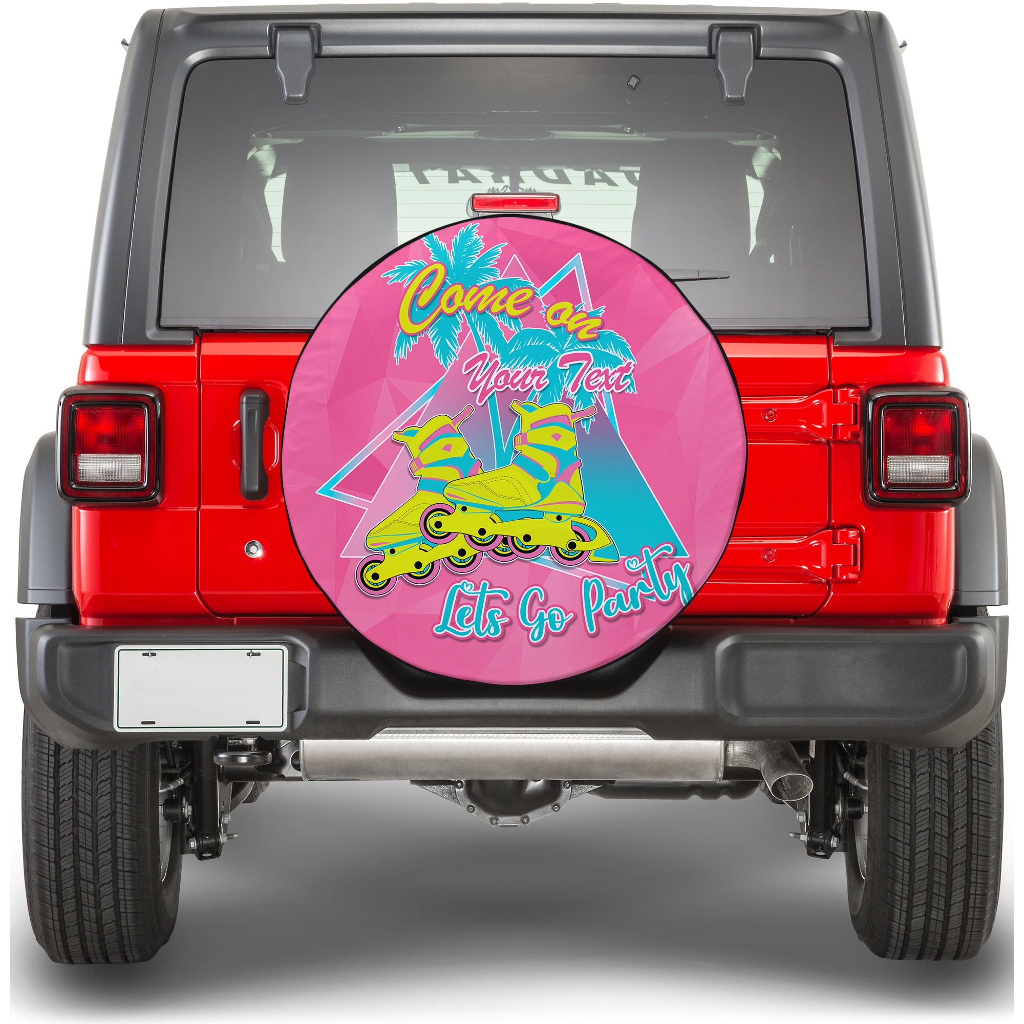 Personalised Doll Pink Lets Go Party Spare Tire Cover - Ver2 LT7