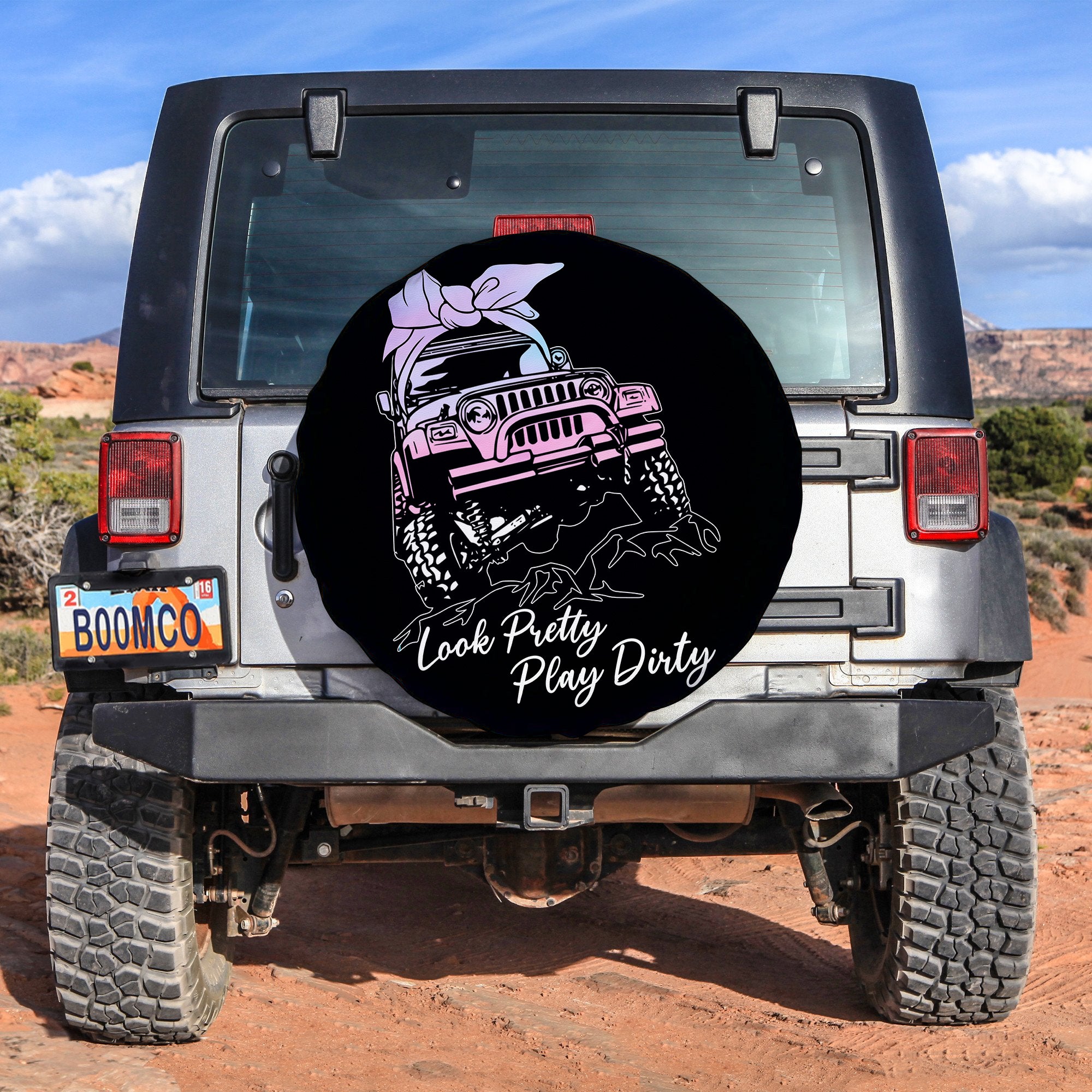 Jeep Look Pretty Play Dirty Spare Tire Cover LT7