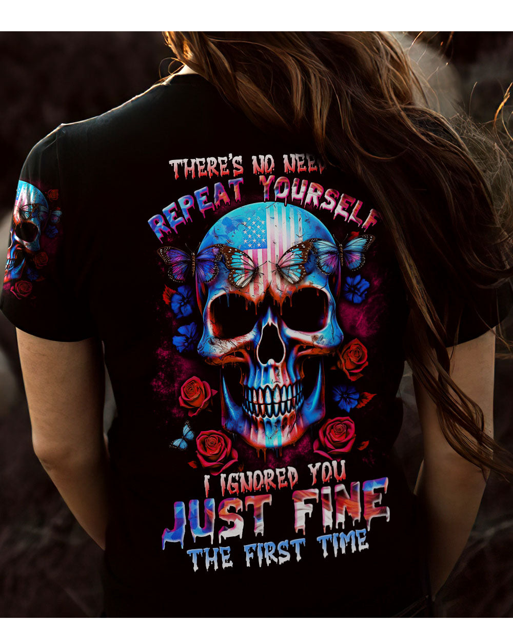 There Is No Need To Repeat Yourself Skull T Shirt