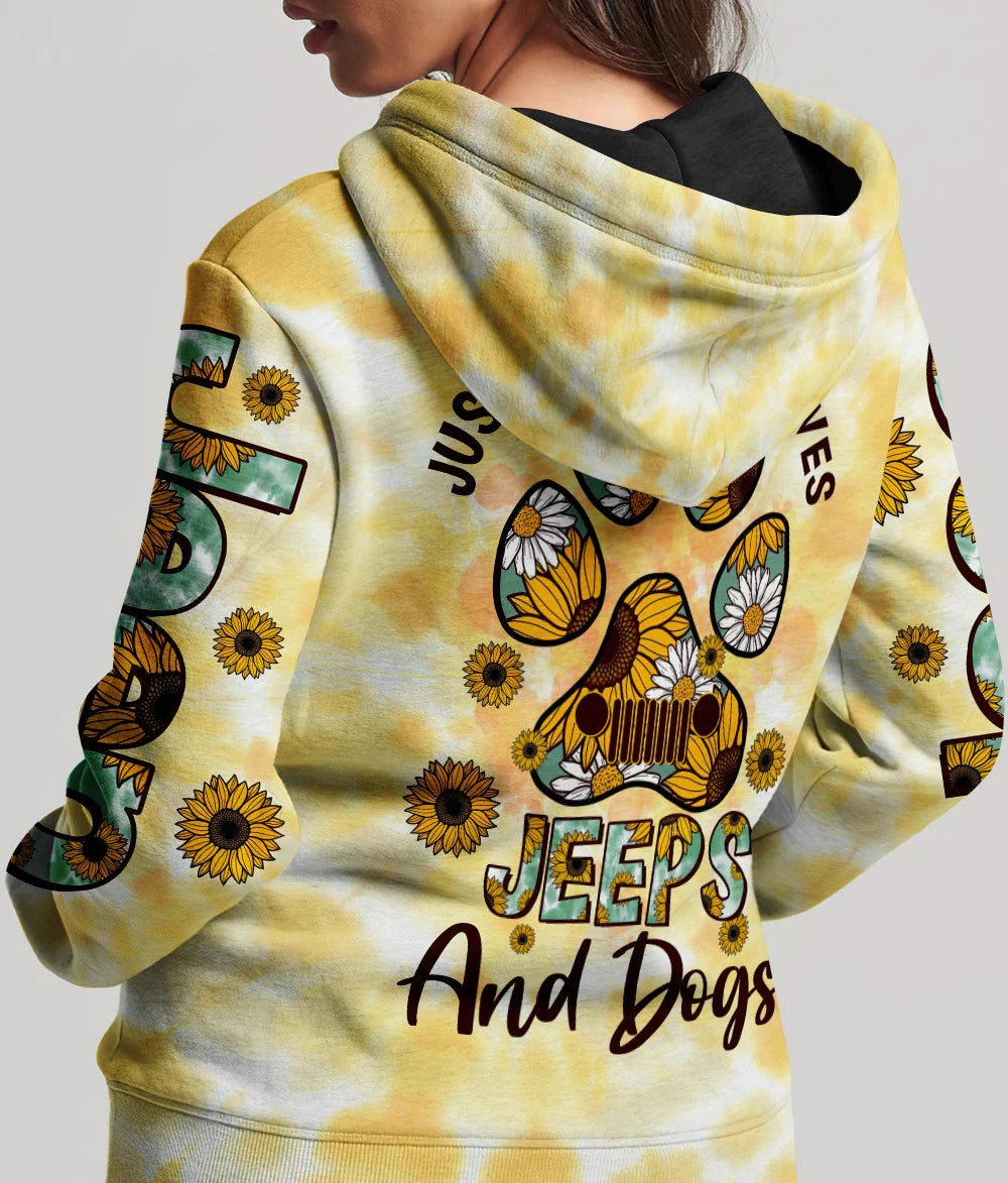 just-a-girl-who-loves-jeeps-and-dogs-sunflower-hoodie