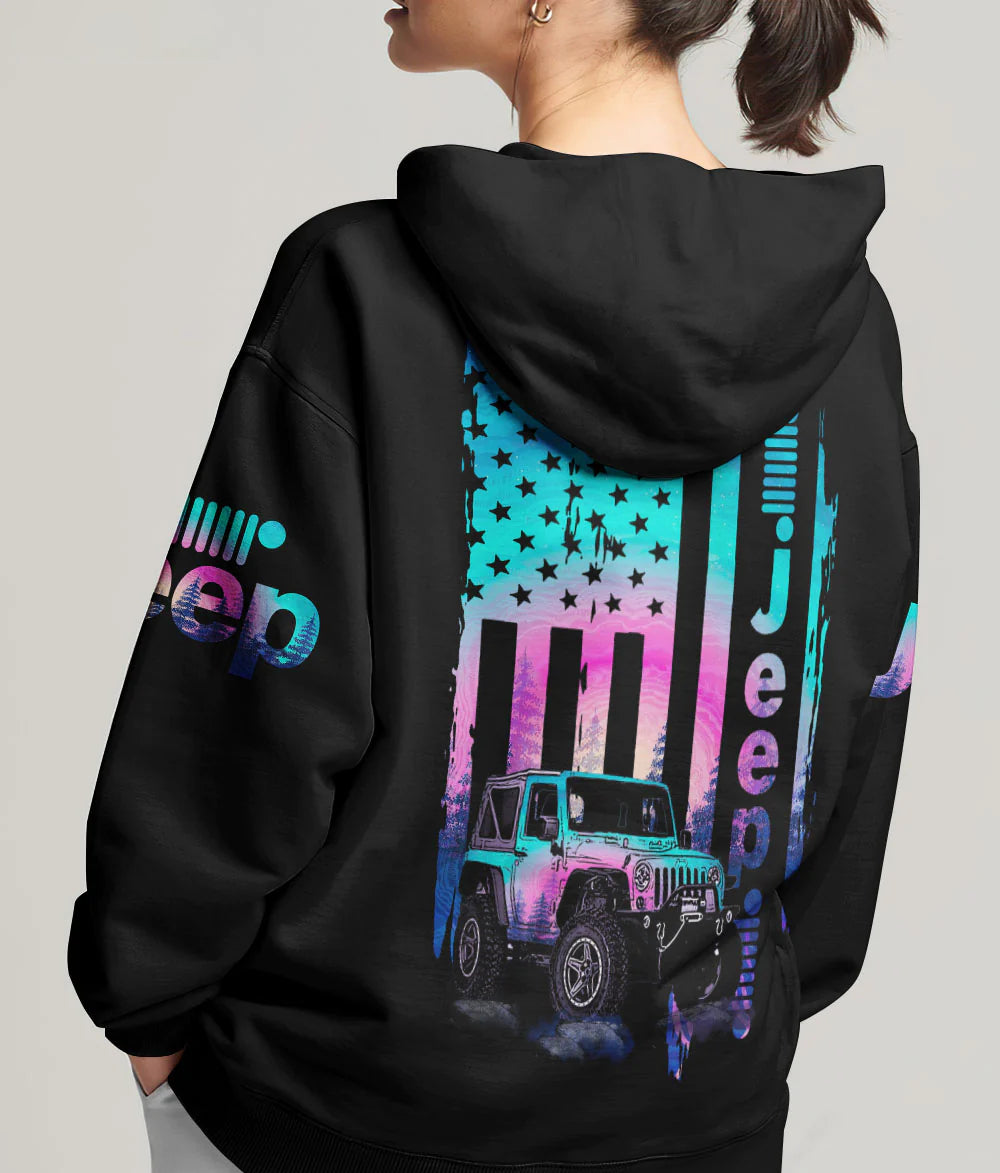 jeep-sunset-forest-flag-hoodie