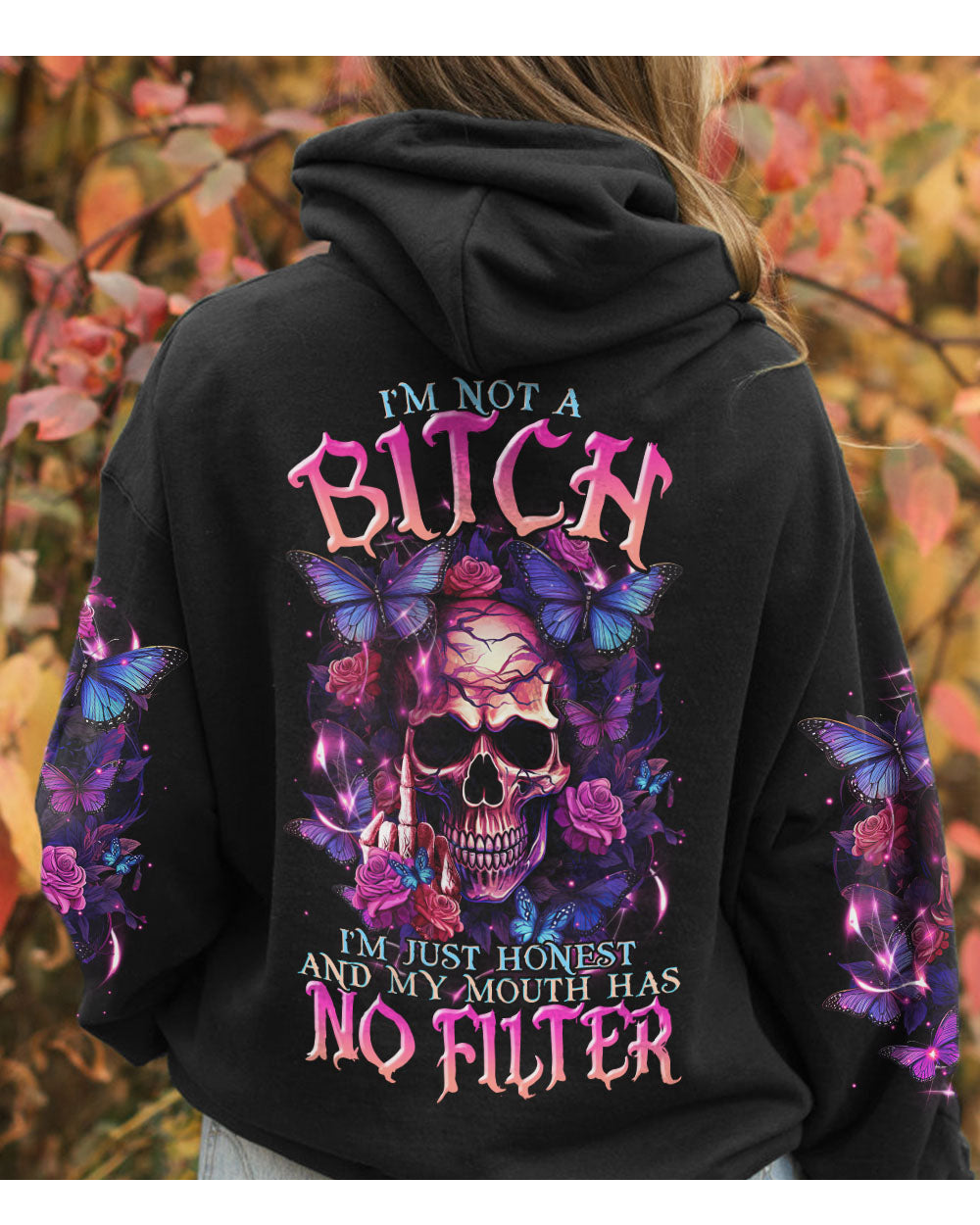 I'm Just Honest And My Mouth Has No Filter Skull Hoodie