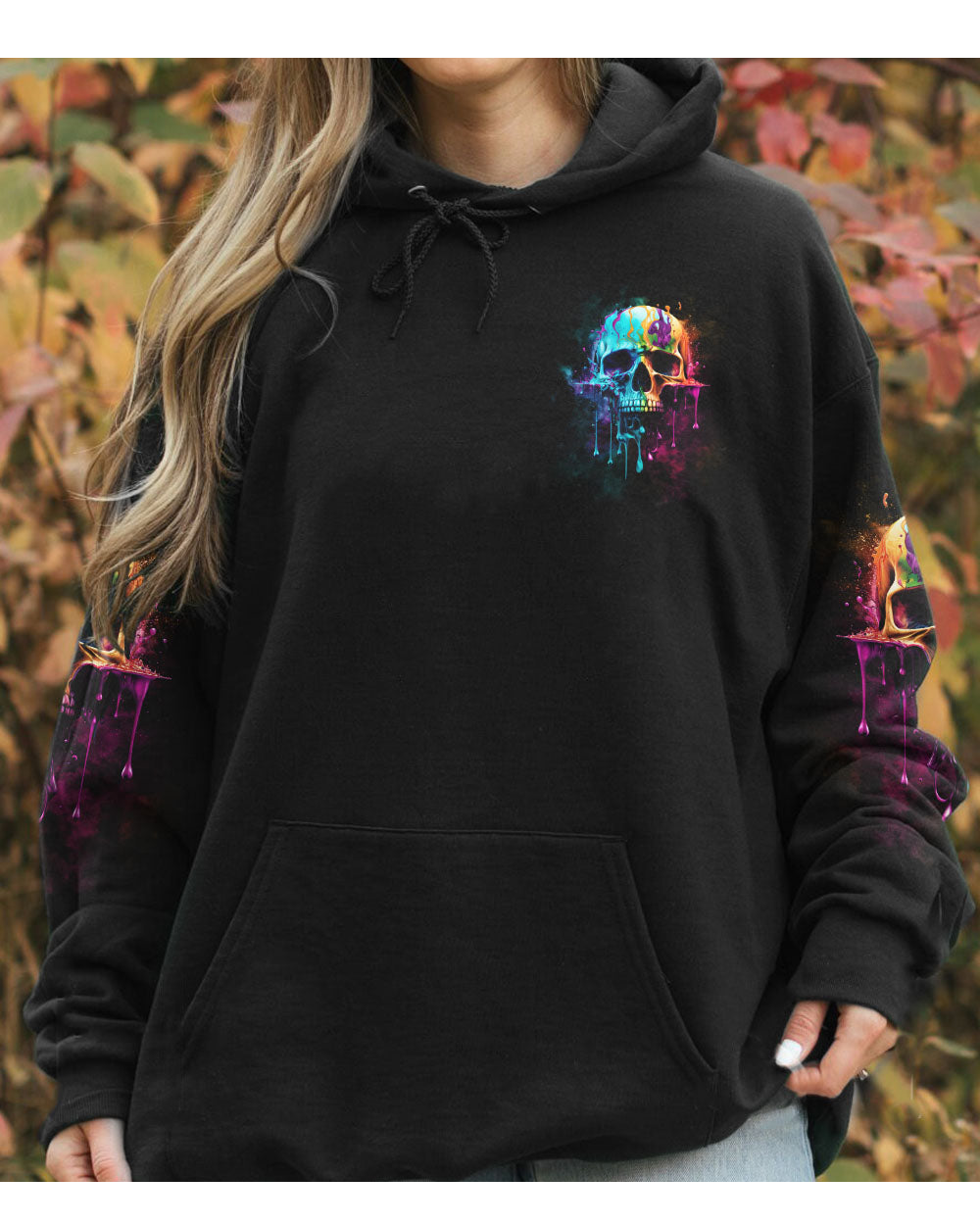 Don't Try Figure Me Out Skull Melting Hoodie