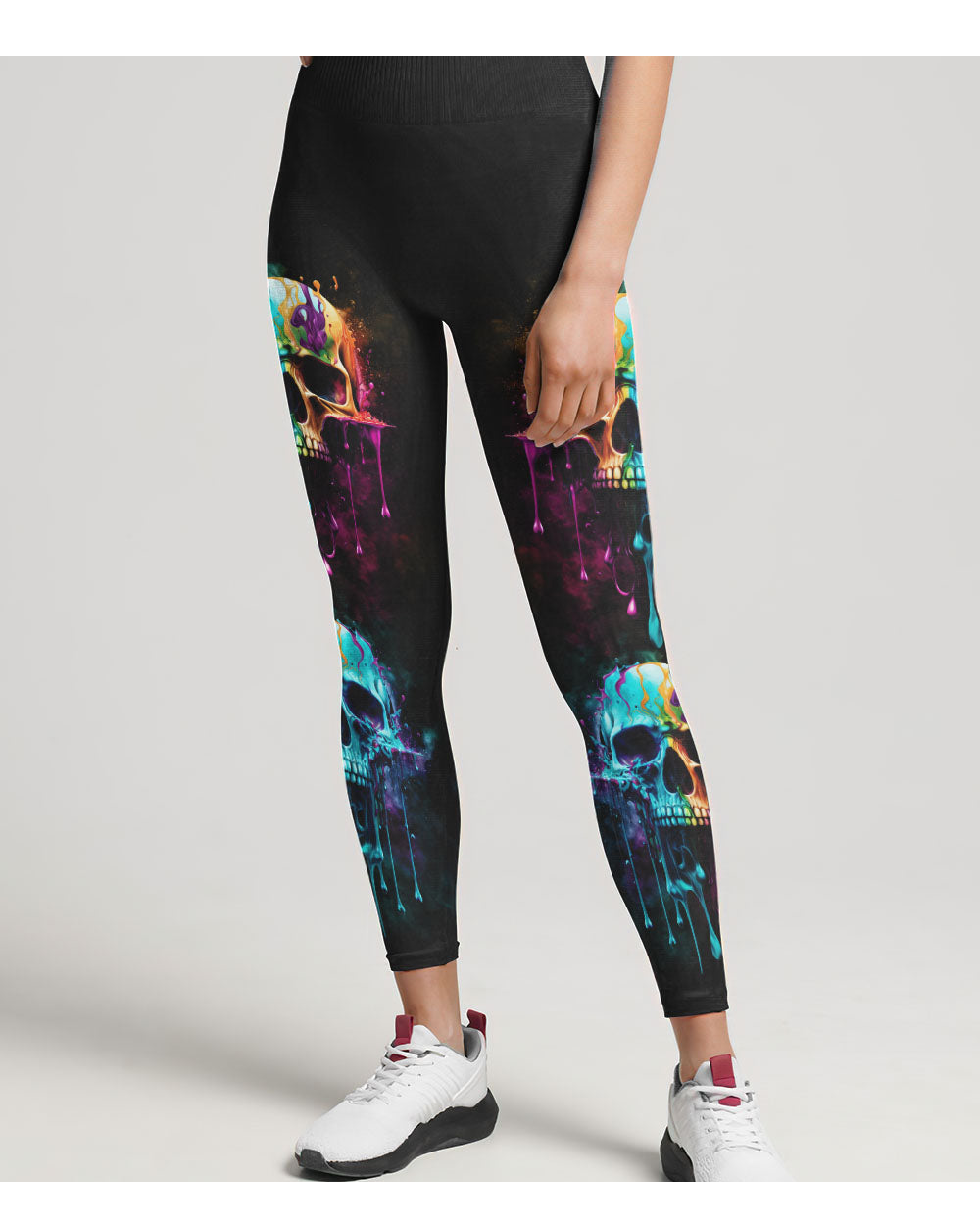 Don't Try Figure Me Out Skull Melting Leggings