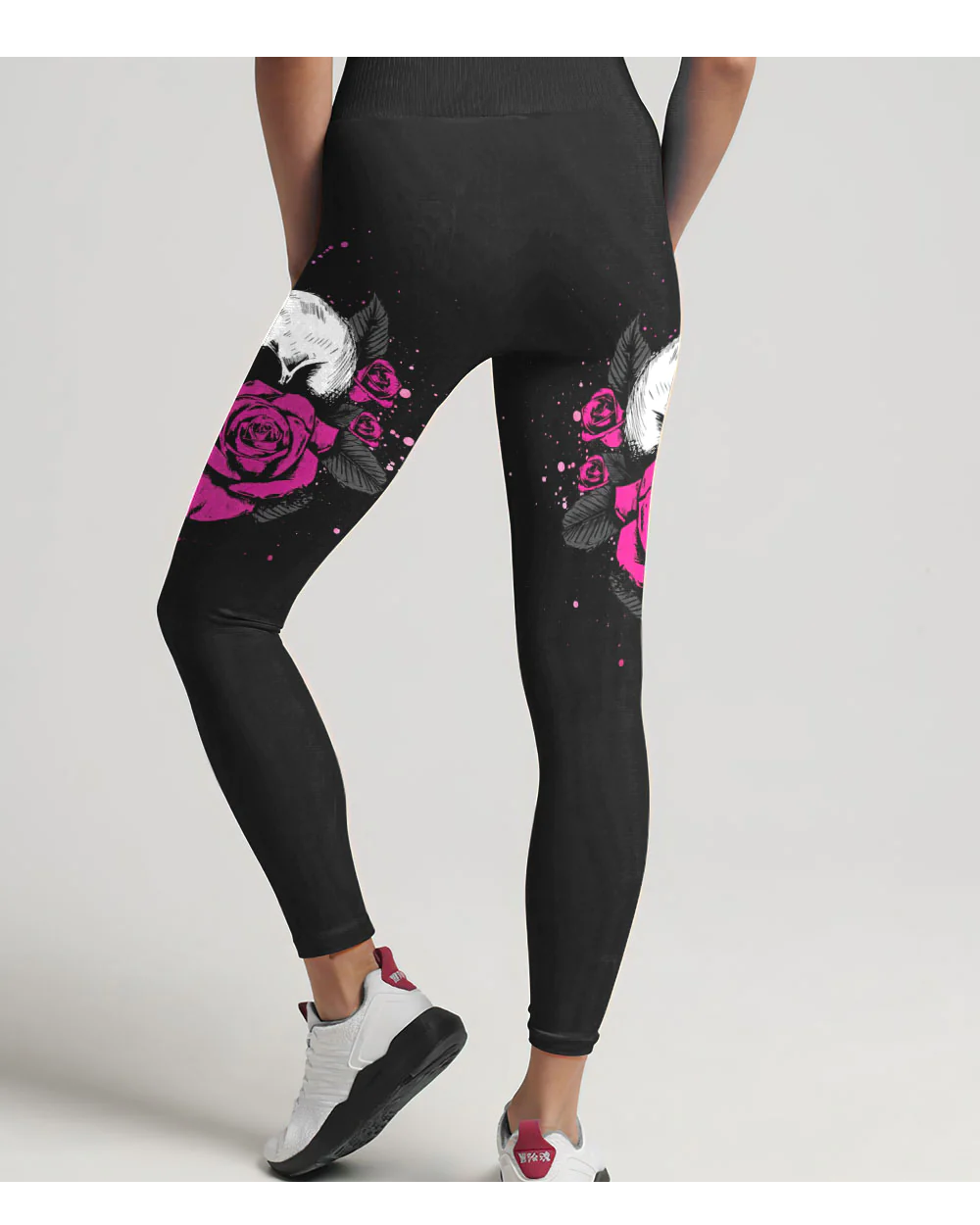 I'm A B Don't Try Me Skull Roses Leggings