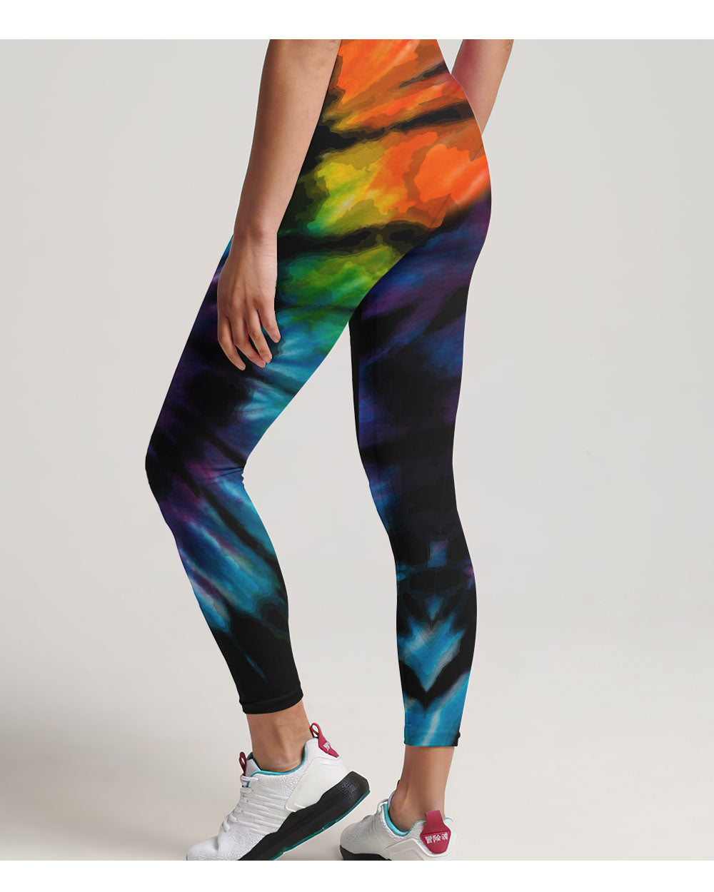 Zero FCKS Given Tie Dye Skull Leggings