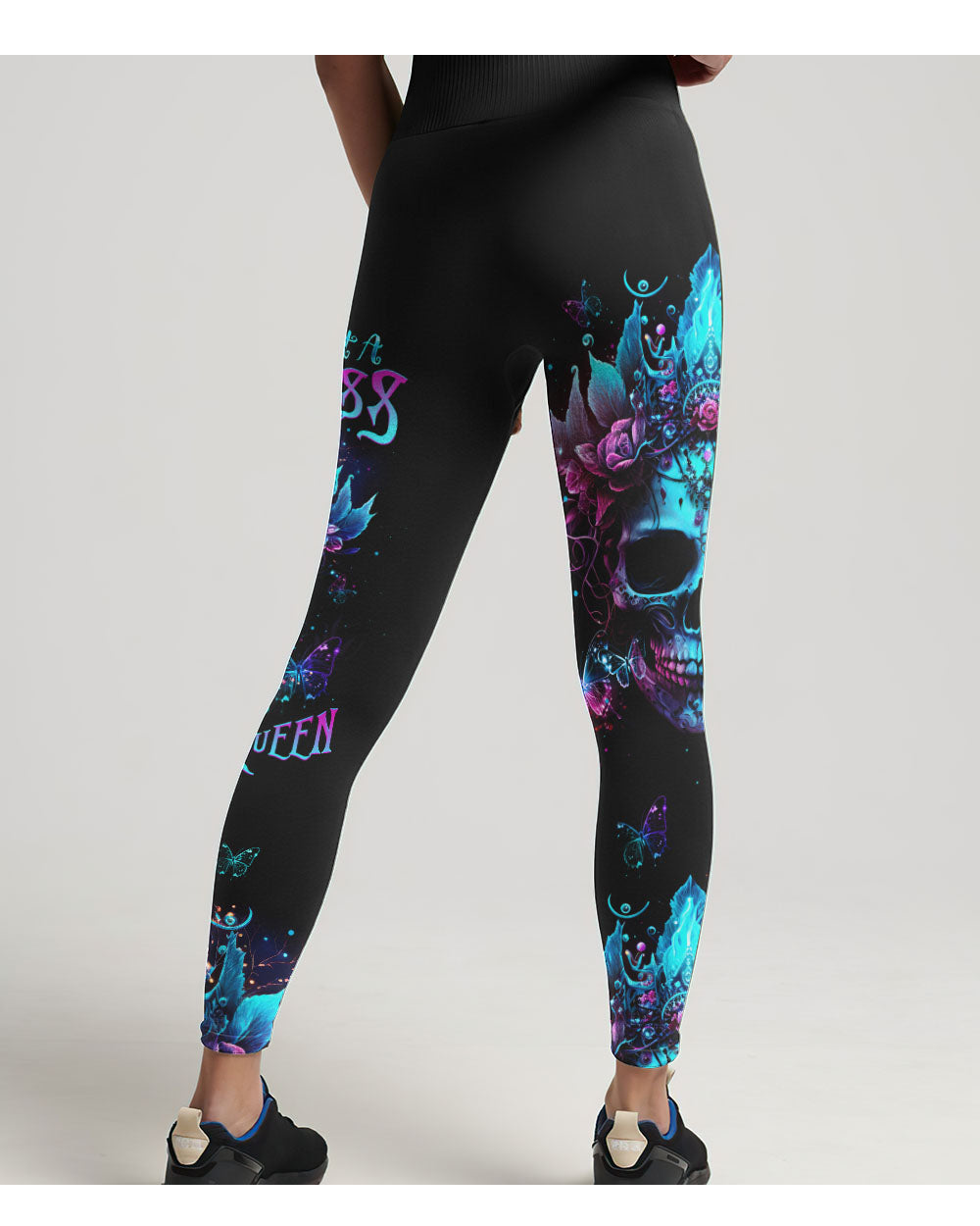 I'm Not A Princess Skull Black Leggings