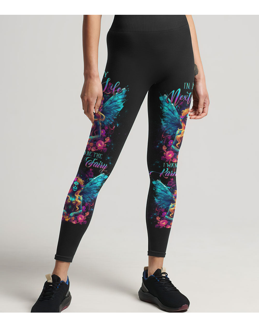 In The Next Life Skull Karma Fairy Black Leggings