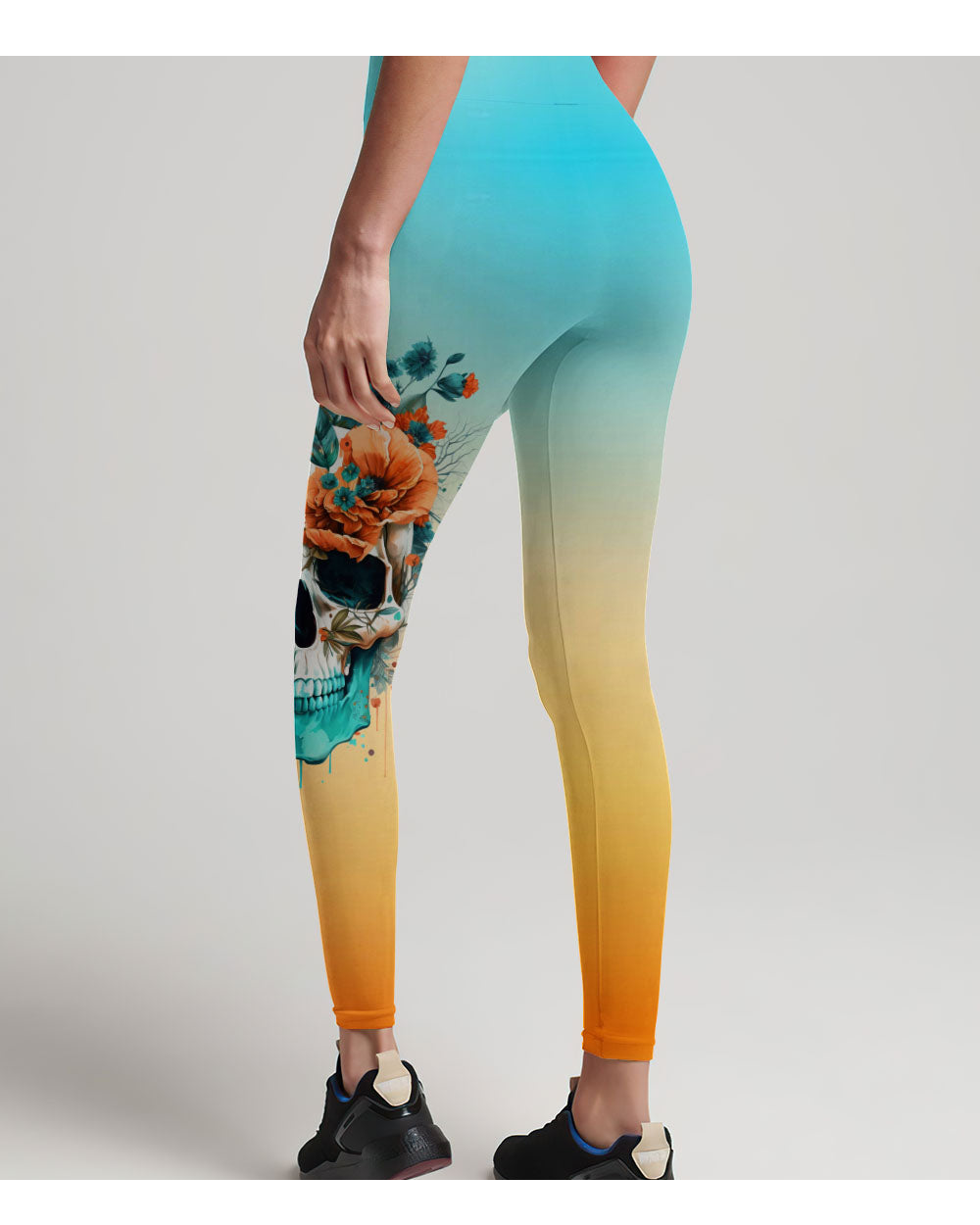 Fresh Out Of F Flowers Skull Leggings