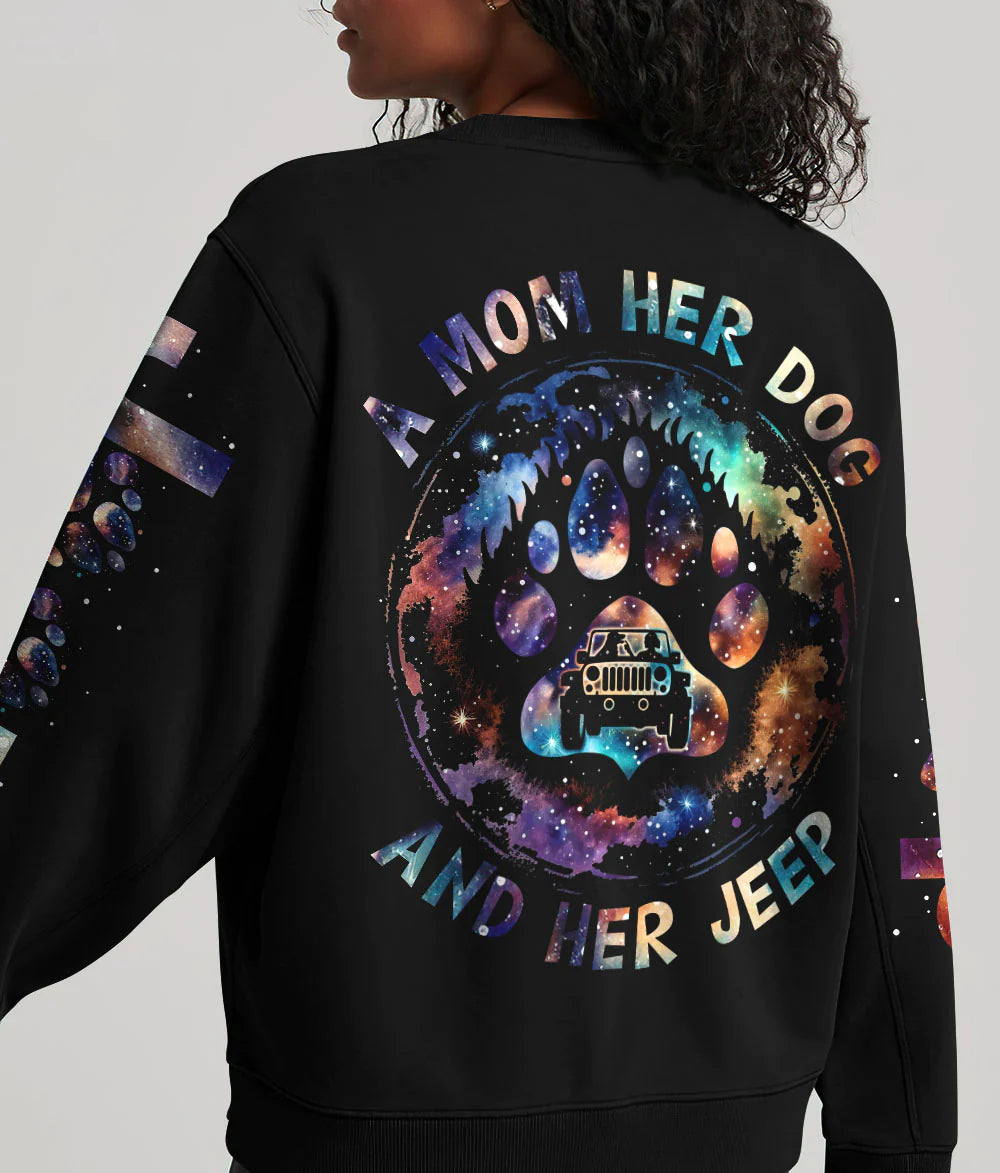 a-mom-her-dog-and-her-jeep-galaxy-sweatshirt