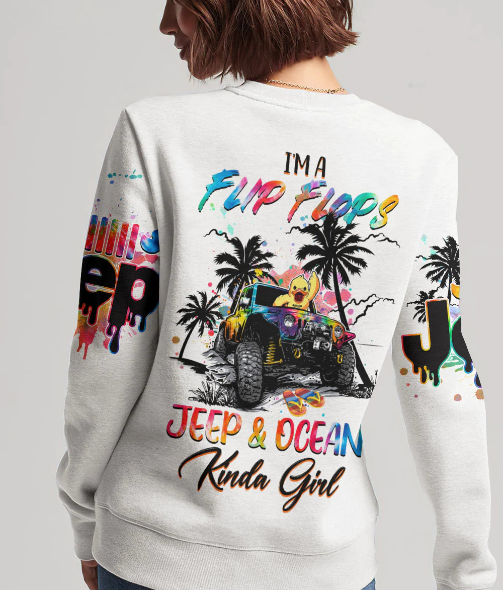 flip-flops-funny-duck-jeep-ocean-kinda-girl-colorful-sweatshirt