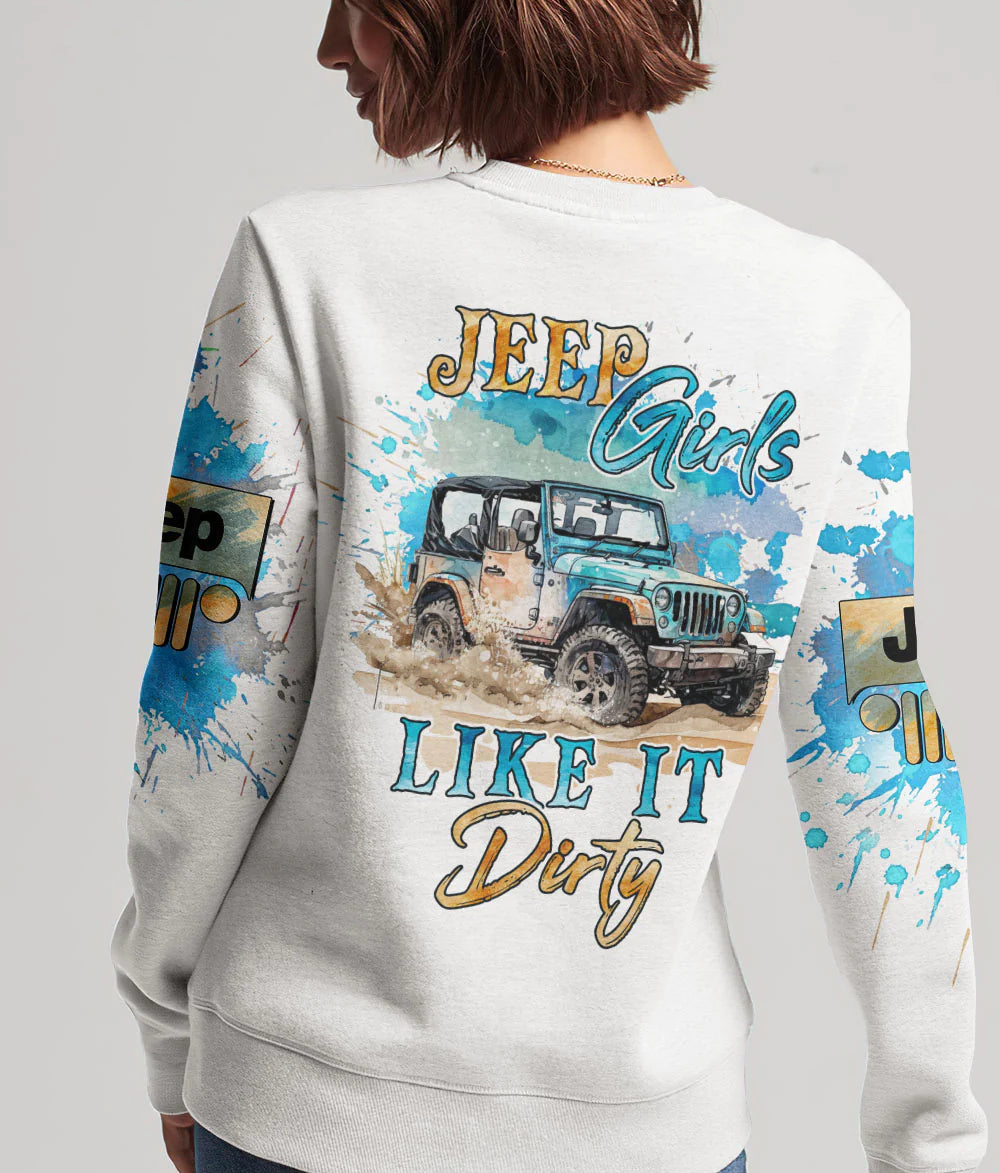 muddy-jeep-girls-like-it-dirty-watercolor-sweatshirt