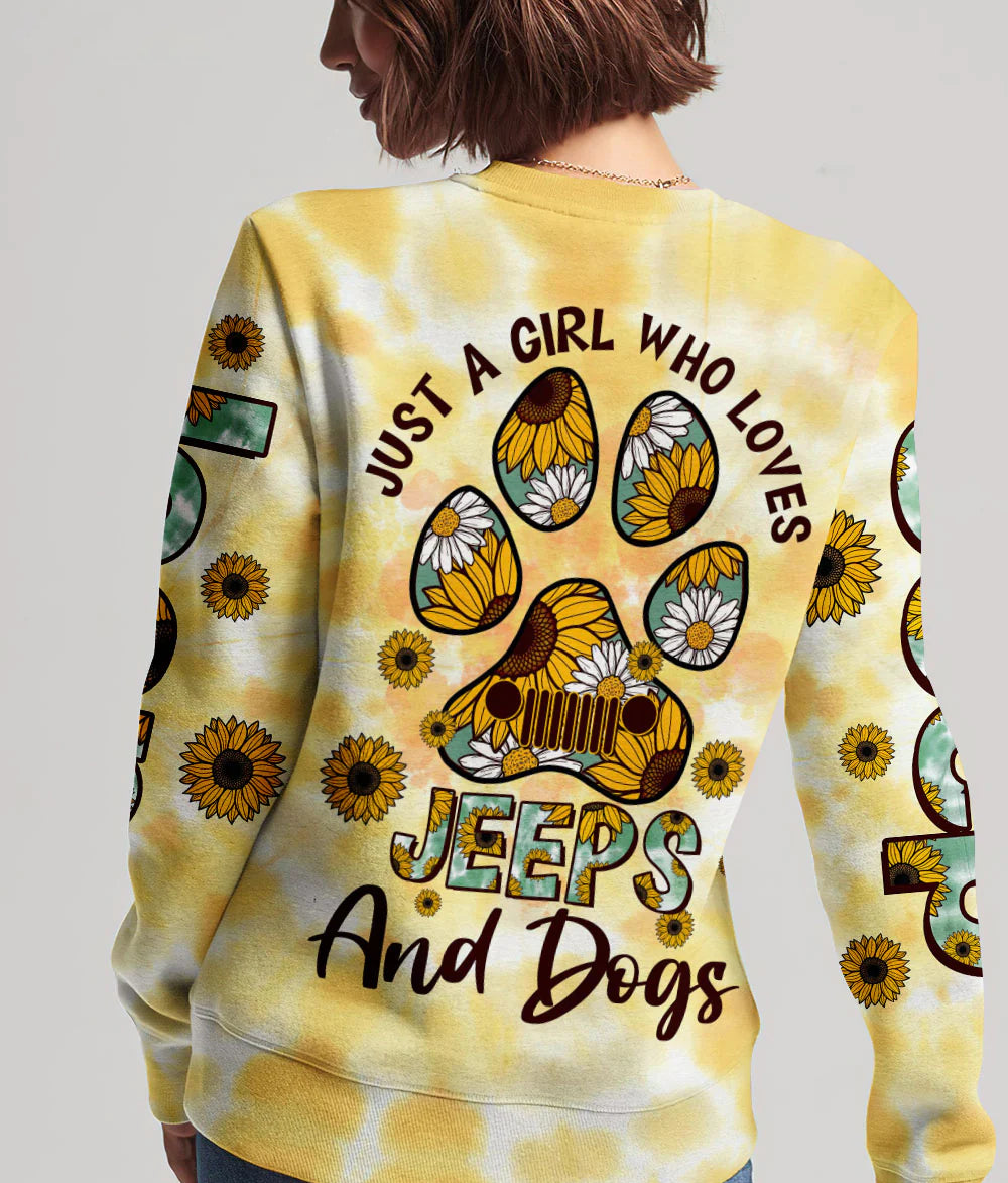 just-a-girl-who-loves-jeeps-and-dogs-sunflower-sweatshirt