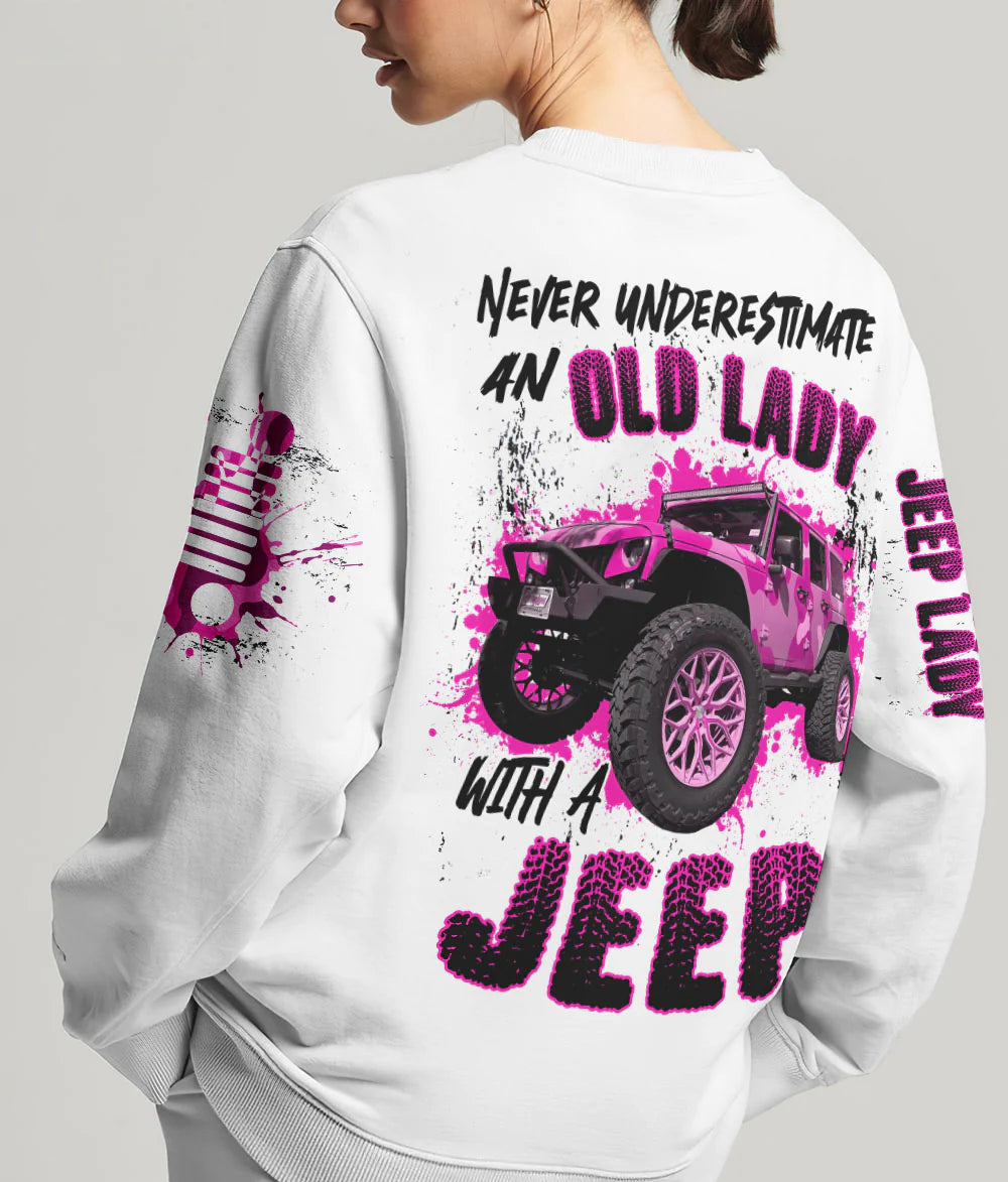 pink-jeep-never-underestimate-an-old-lady-sweatshirt