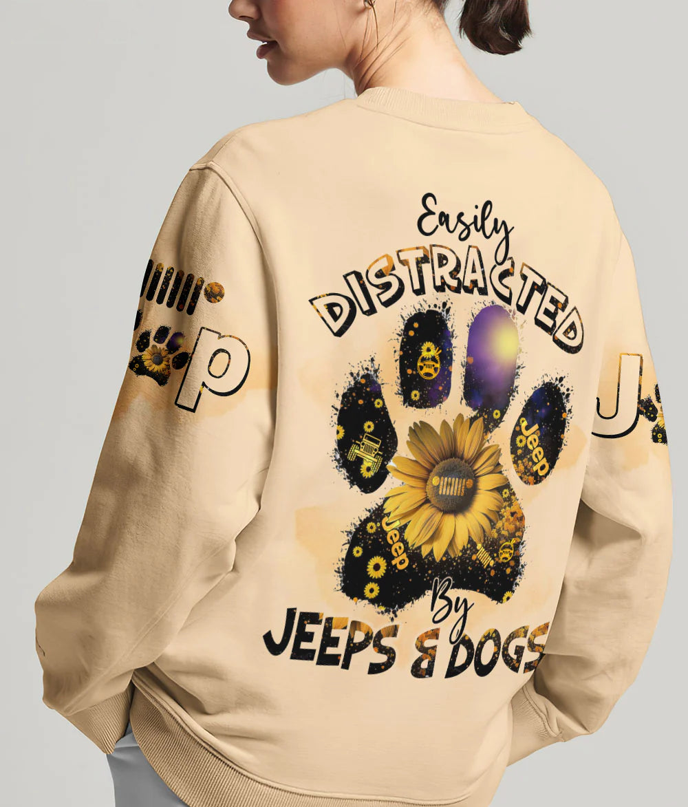 easily-distracted-by-jeeps-and-dogs-sunflower-sweatshirt