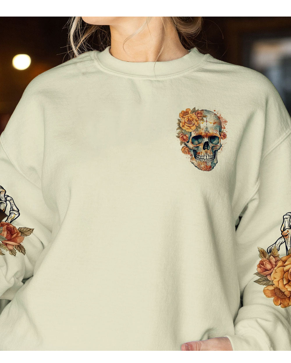 Oh I Piss You Off Skull Flowers Sweatshirt