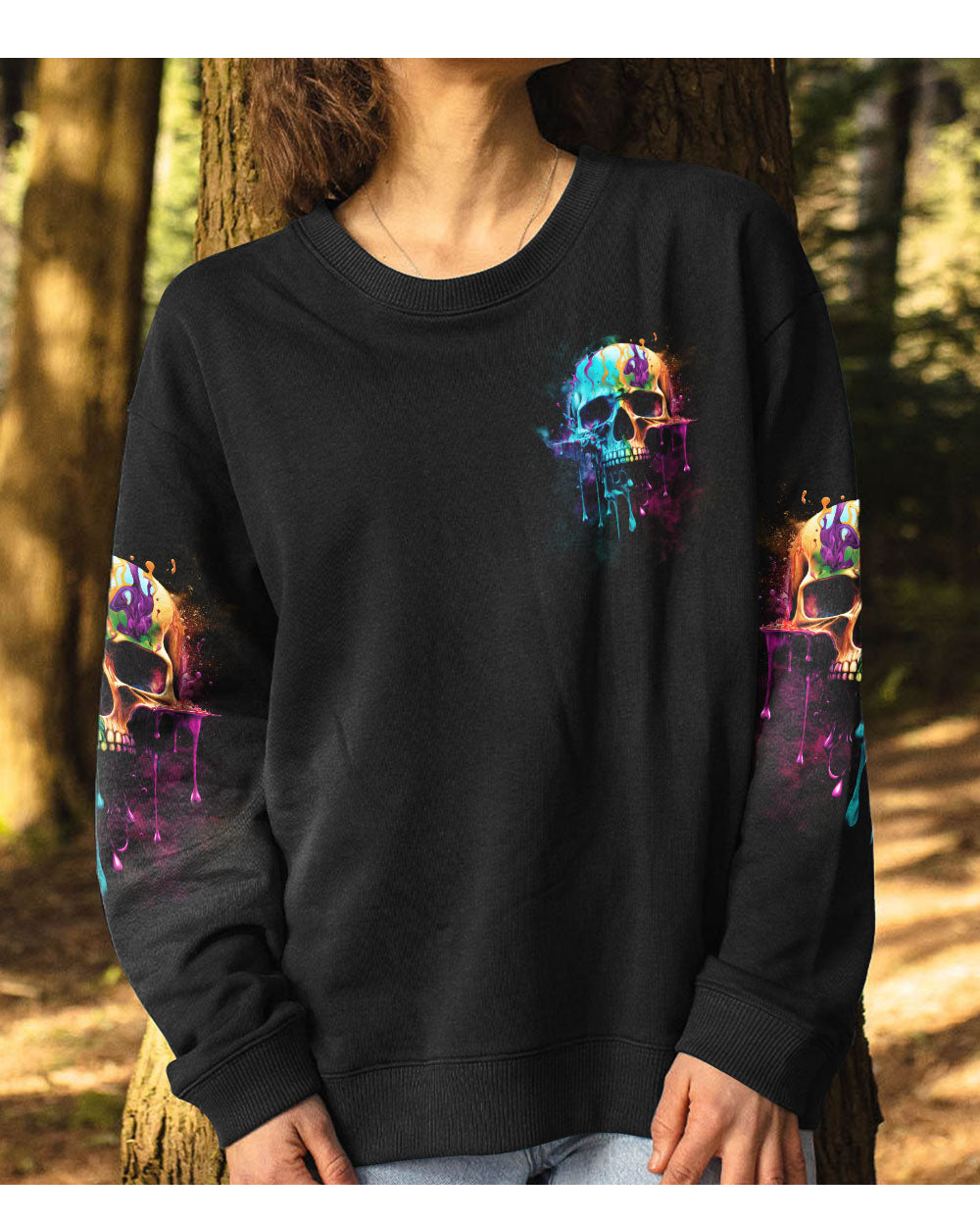 Don't Try Figure Me Out Skull Melting Sweatshirt