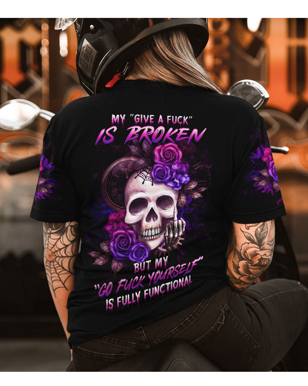 My Give A F Is Broken Skull Black T Shirt